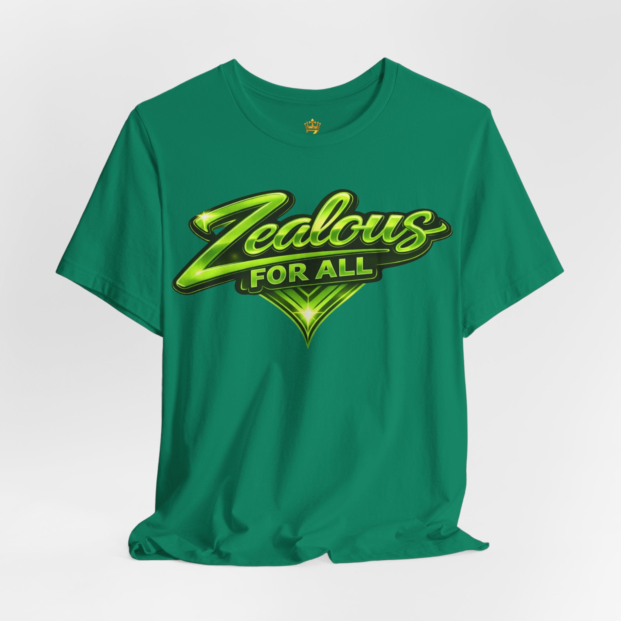 Zealous For All Graphic T-Shirt (Lime Green Logo) Printify