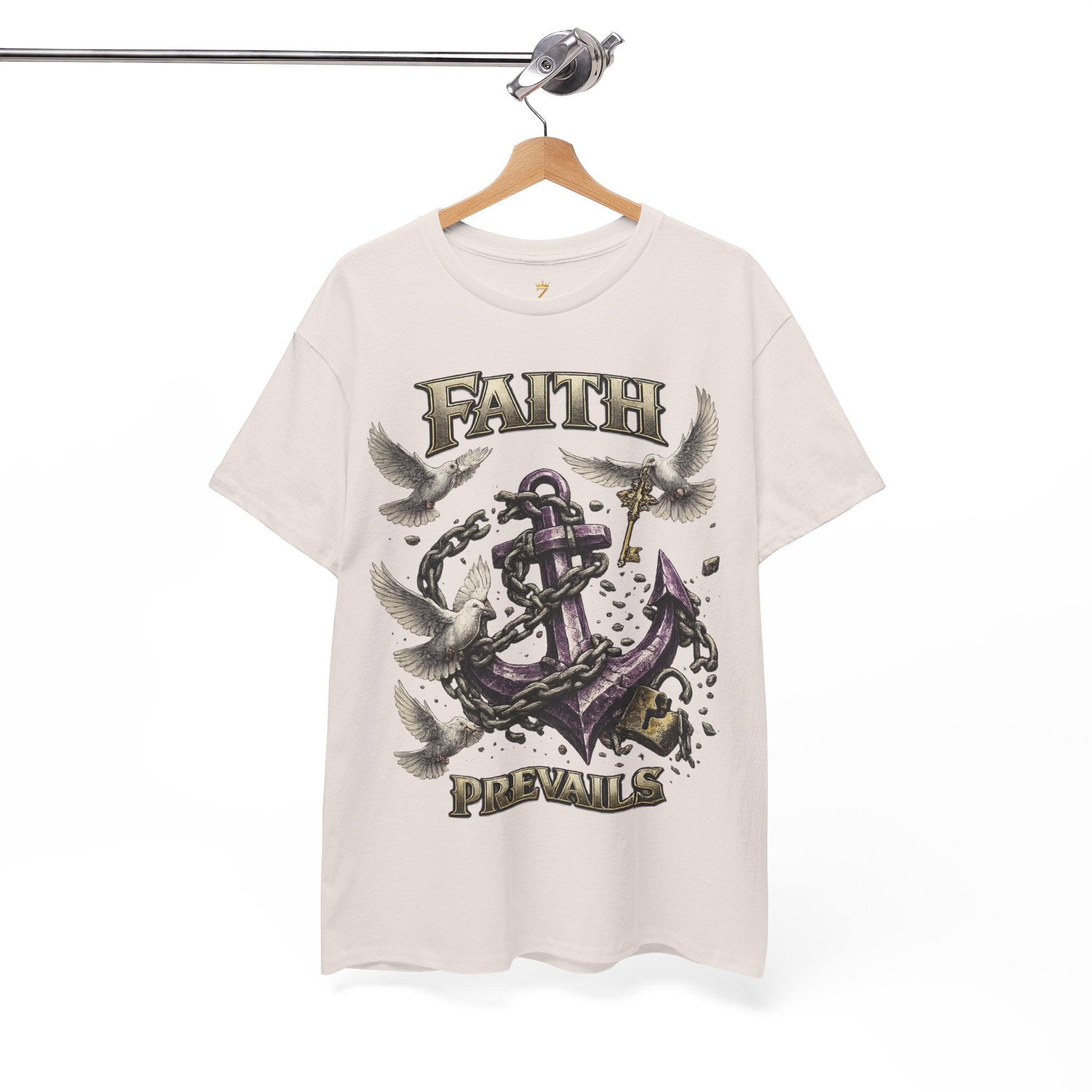 Adult Faith Prevails T‑Shirt (Purple Anchor) Printify