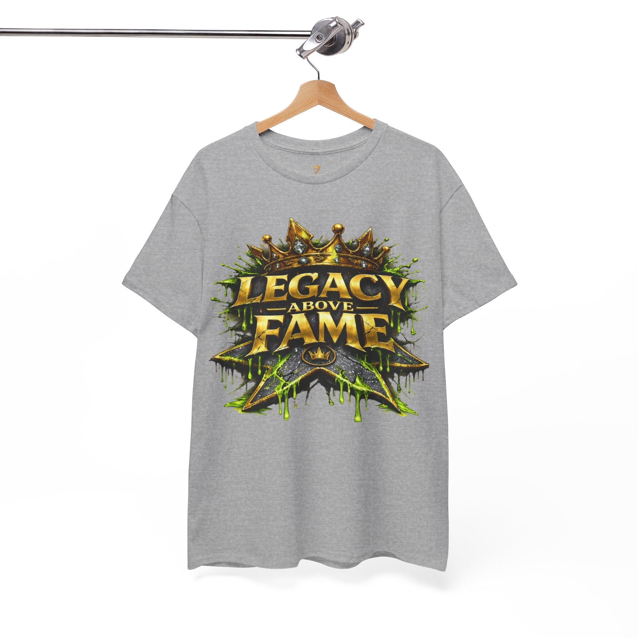 Adult Legacy Above Fame Graphic T-Shirt (Lime Green Drip) - Zealous For All