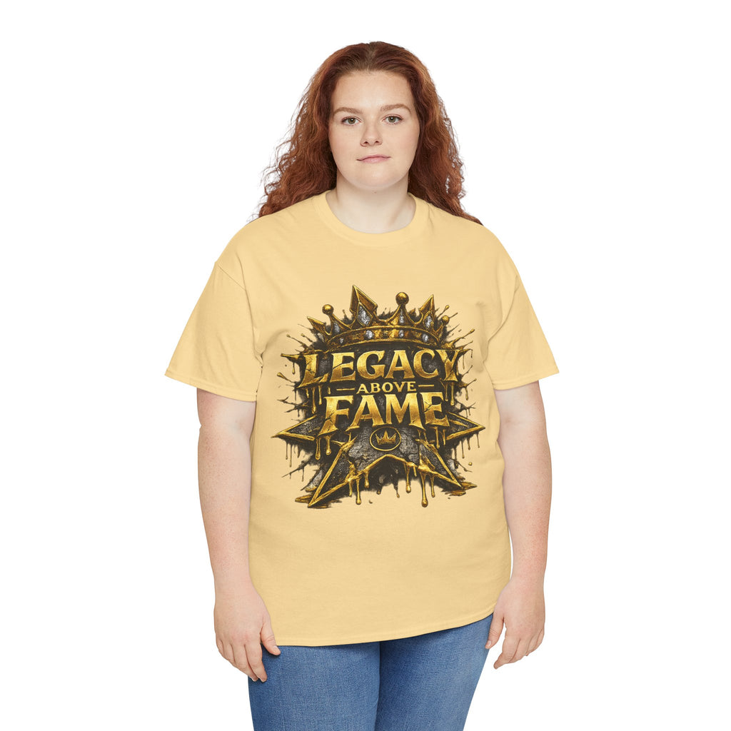 Adult Legacy Above Fame Graphic T-Shirt (Gold Drip) - Zealous For All