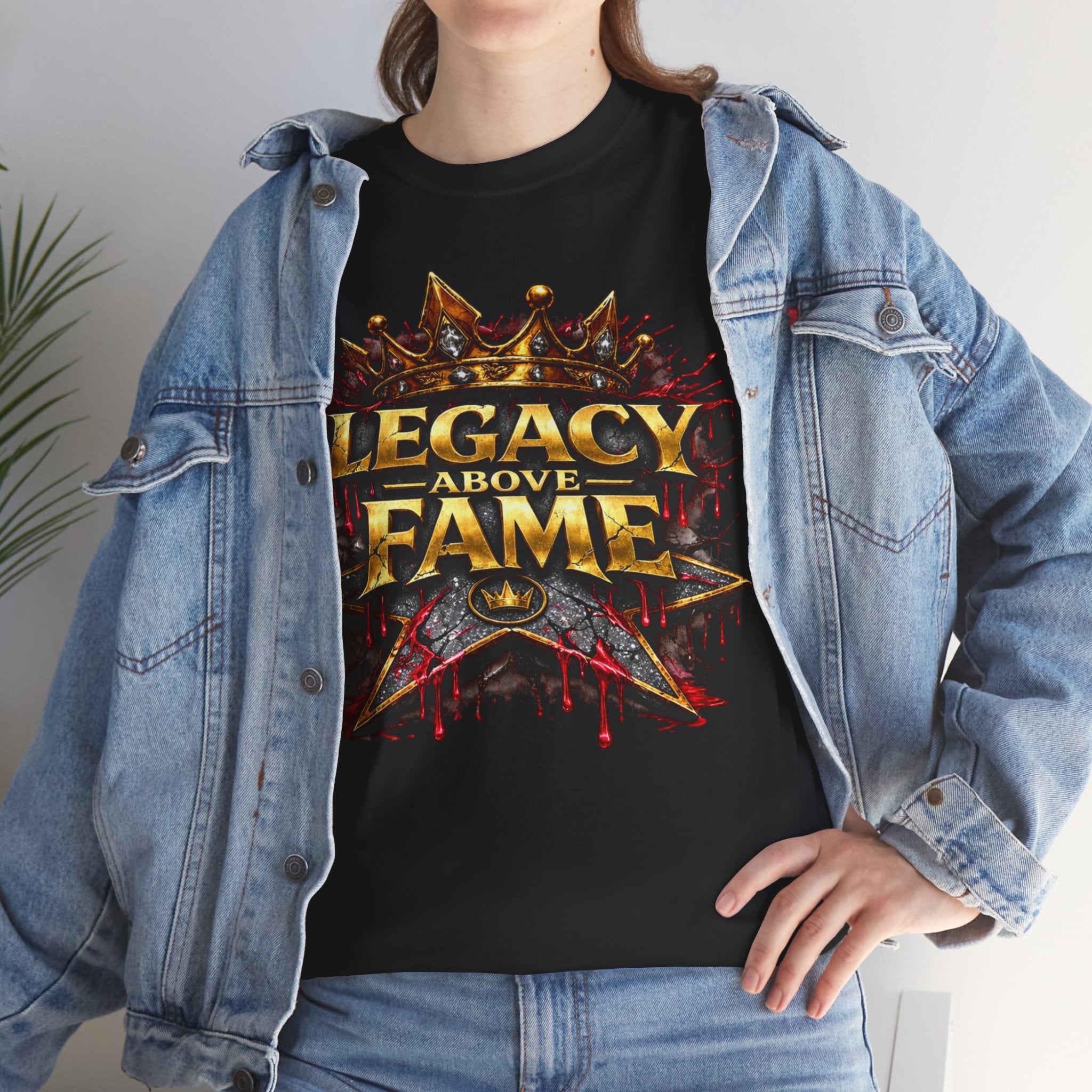 Adult Legacy Above Fame Graphic T-Shirt (Red Drip) - Zealous For All