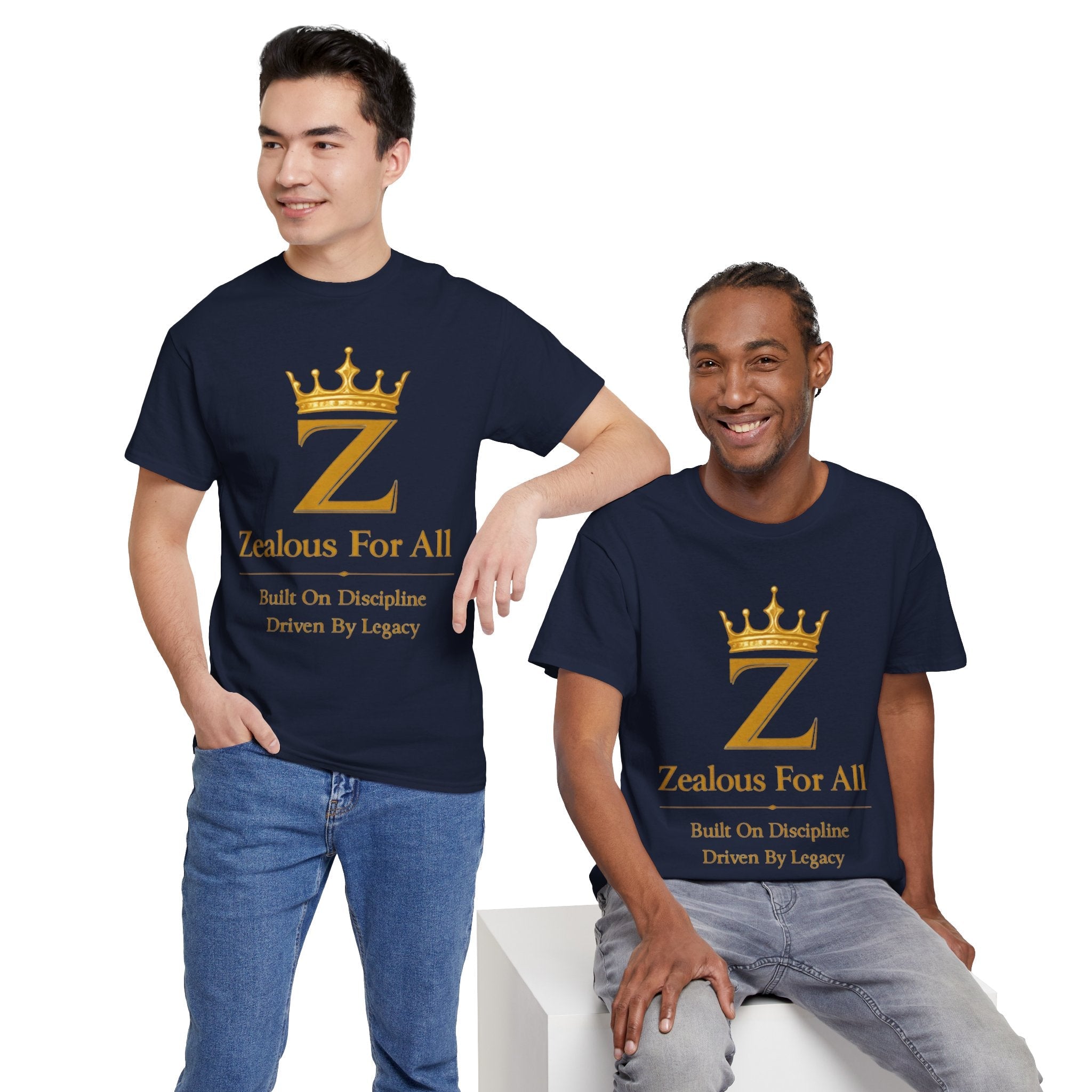 Unisex Zealous For All T-Shirt (Gold Logo (with Back logo) T-shirt) Printify
