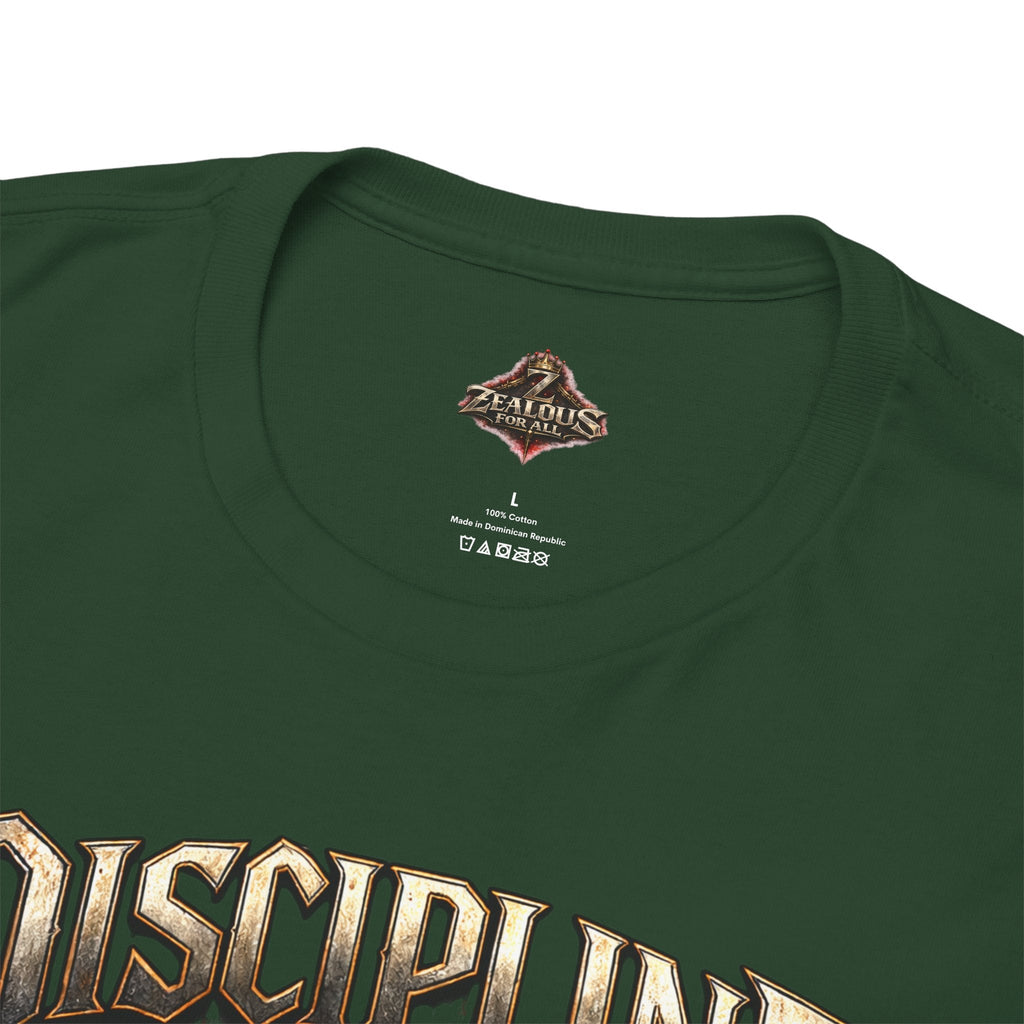 Discipline Over Emotions Graphic T-Shirt (Red Heart) Printify