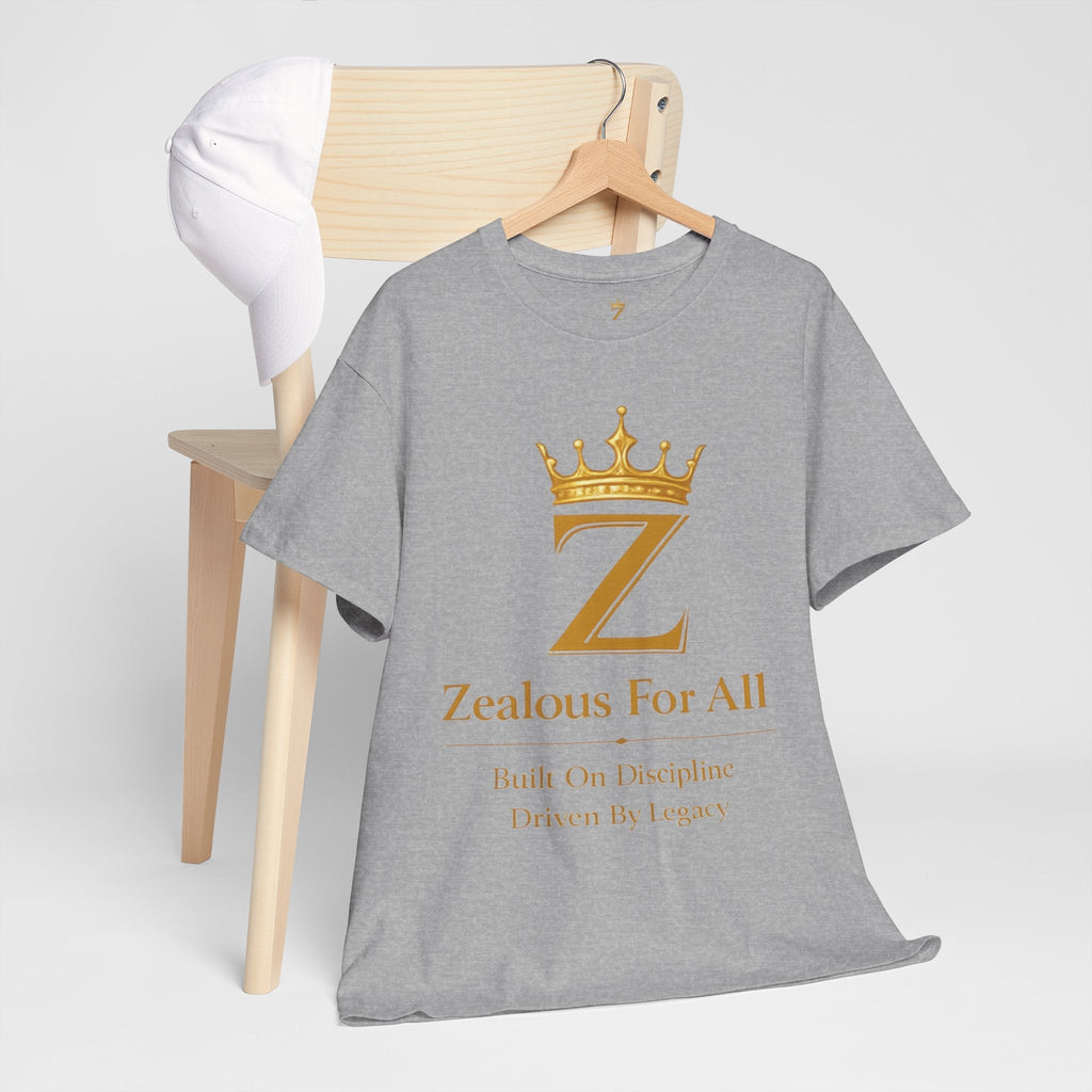 Unisex Zealous For All T-Shirt (Gold Logo (with Back logo) T-shirt) Printify