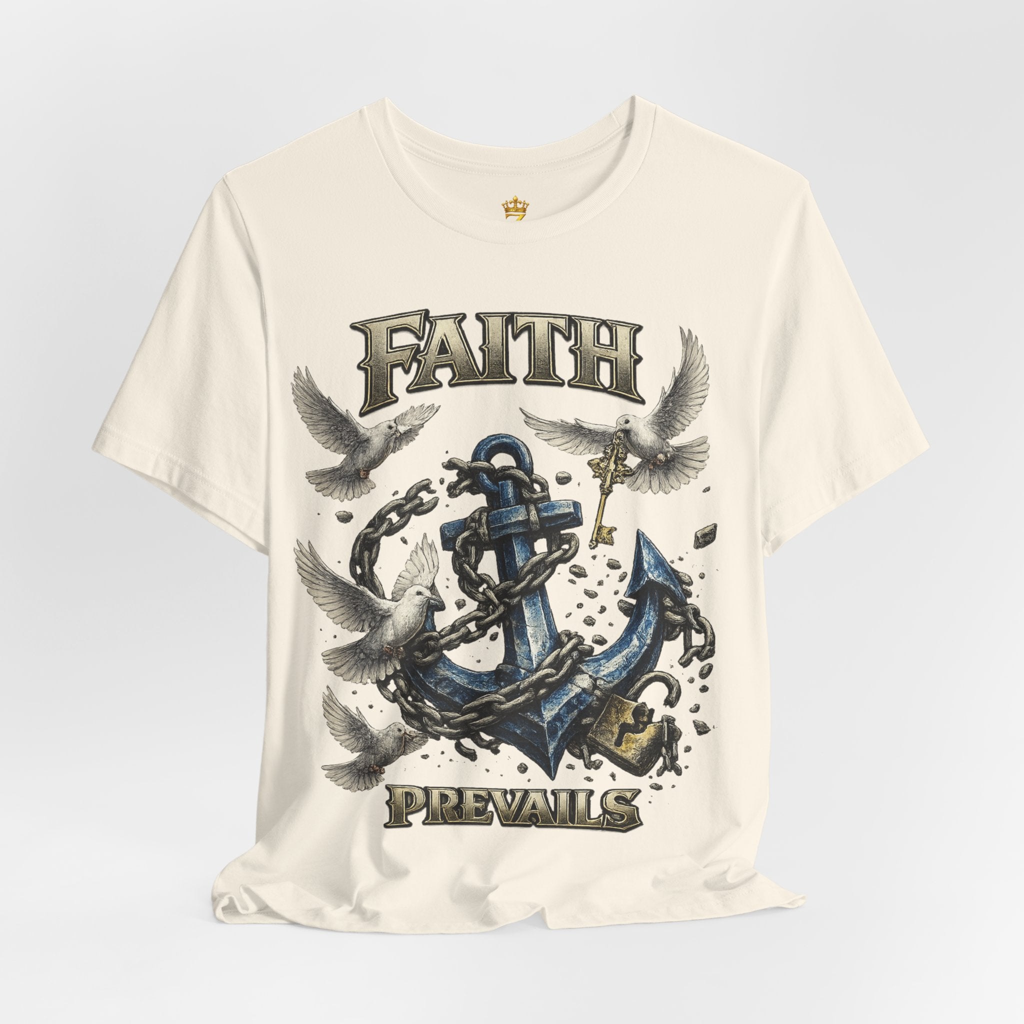 Faith Prevails T‑Shirt (Blue Anchor) Printify
