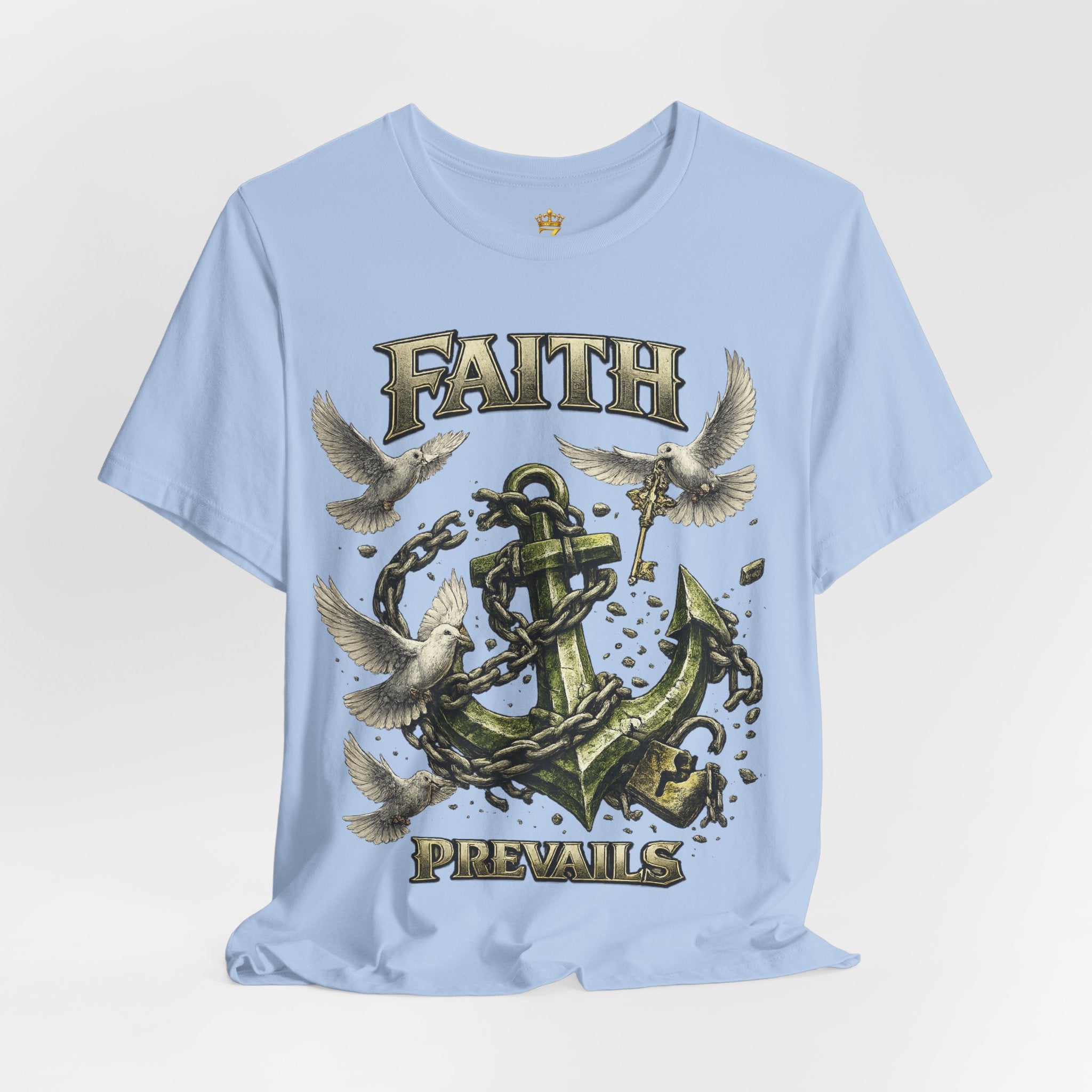 Faith Prevails T‑Shirt (Green Anchor) Printify