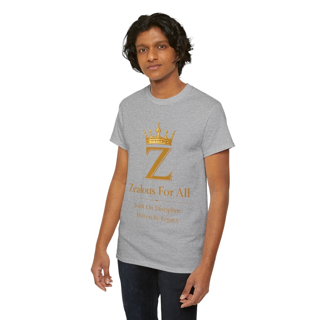 Unisex Zealous For All T-Shirt (Gold Logo) Printify