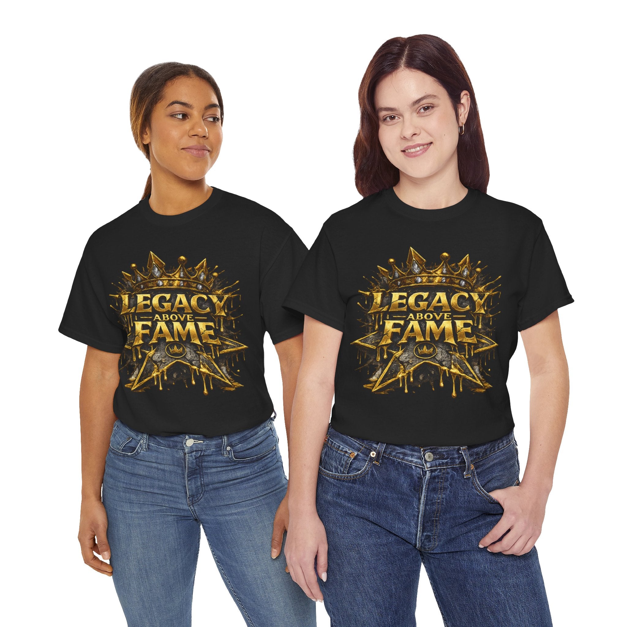 Adult Legacy Above Fame Graphic T-Shirt (Gold Drip) - Zealous For All