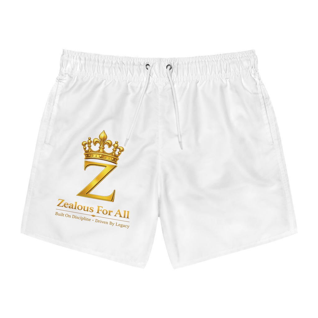 ZFA Swim Trunks (Above Knee) (White)