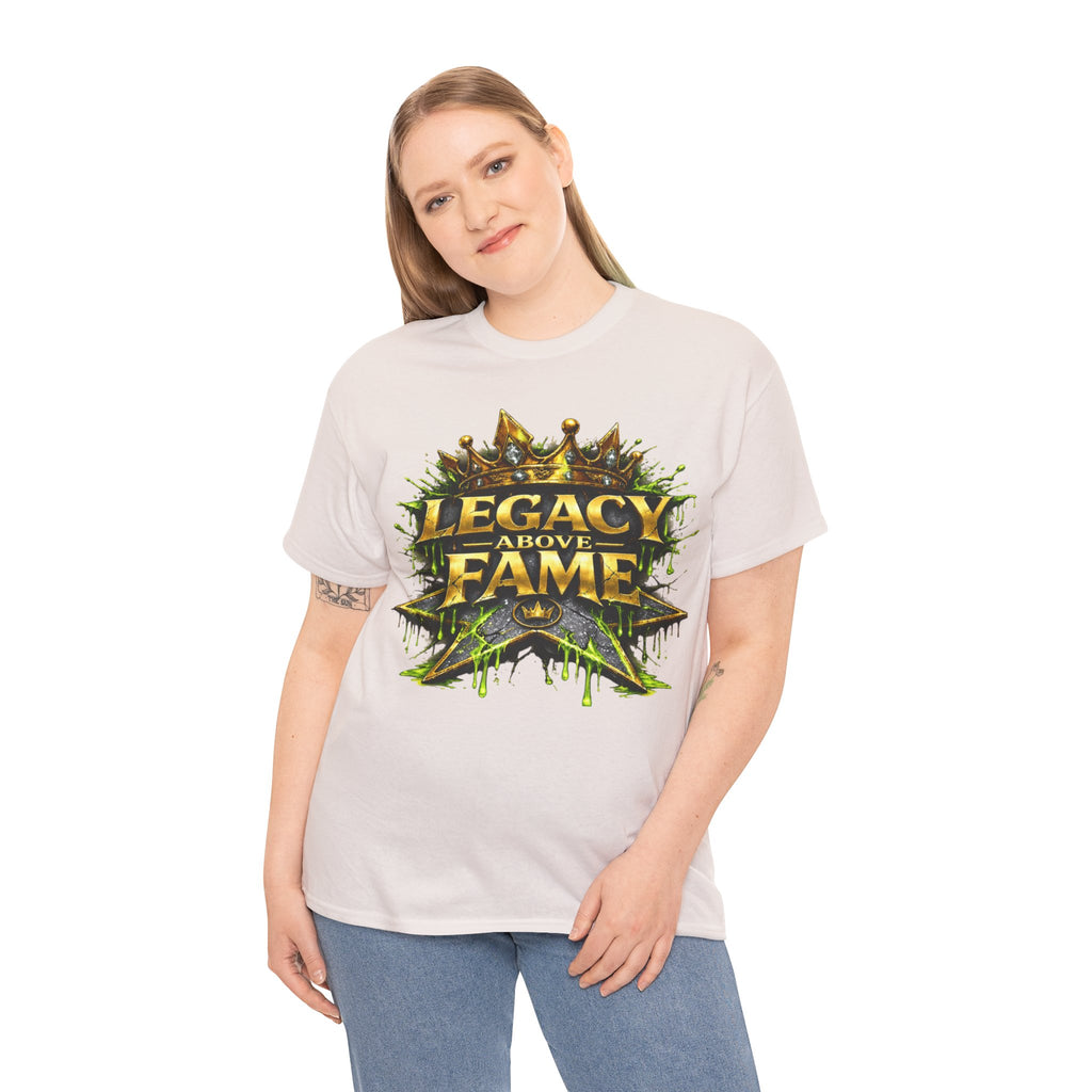Adult Legacy Above Fame Graphic T-Shirt (Lime Green Drip) - Zealous For All