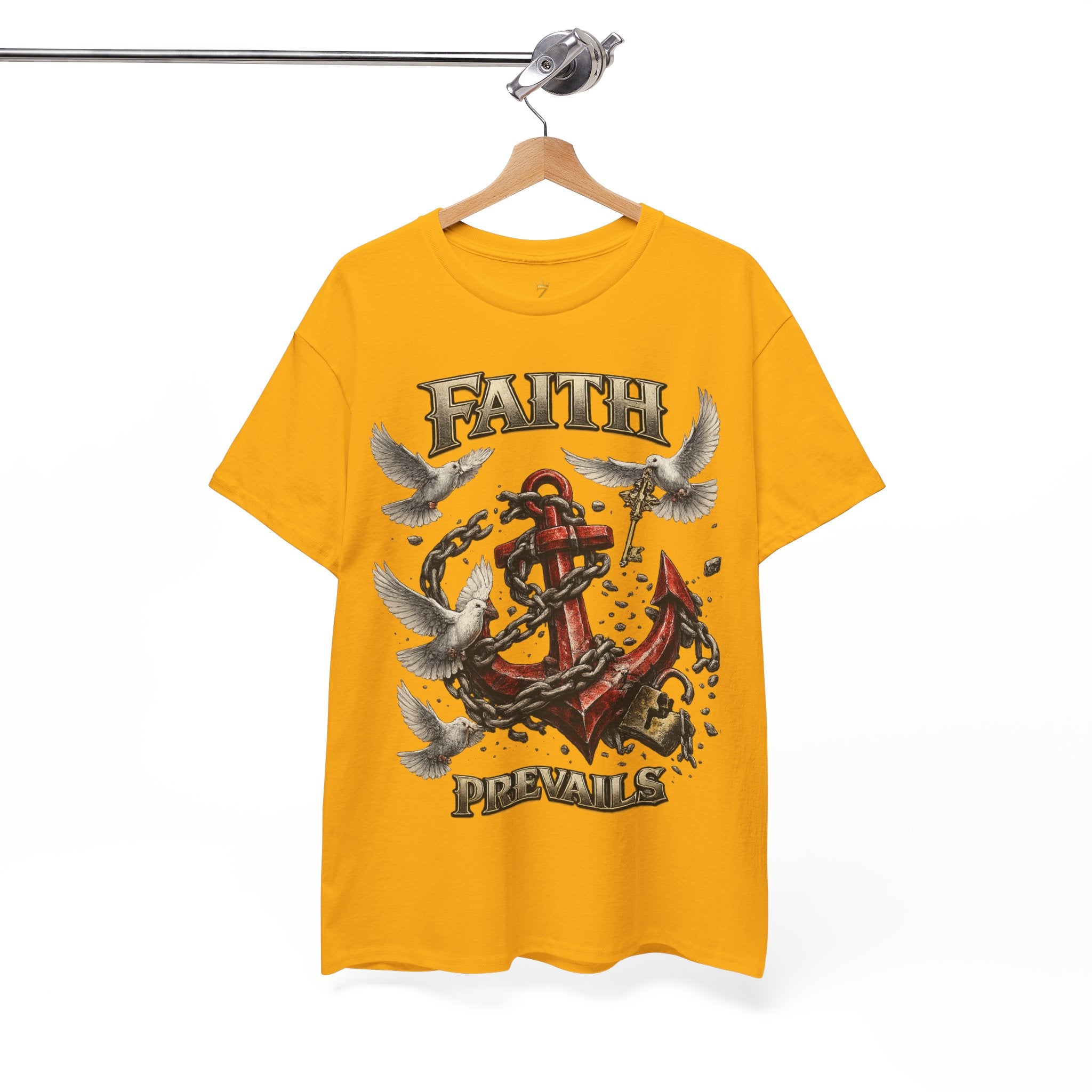 Adult Faith Prevails T‑Shirt (Red Anchor) Printify