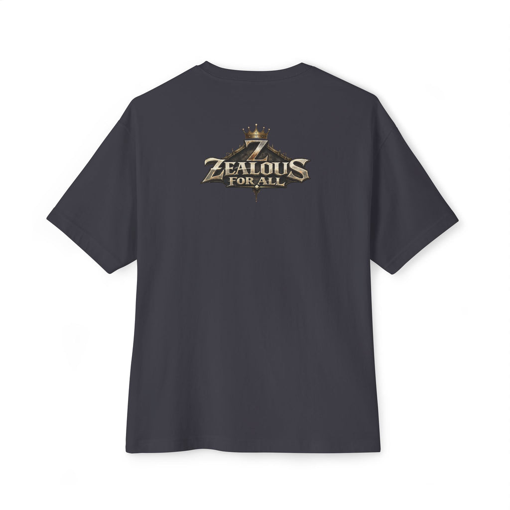 Adult *Oversized* Discipline Over Emotions Graphic Tee (Black Heart) - Zealous For All