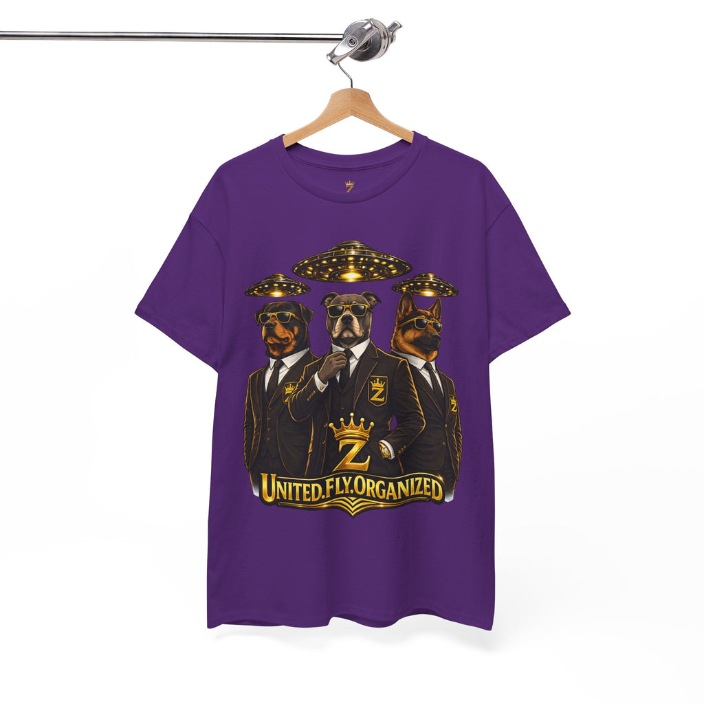 Adult "United. Fly. Organized." Graphic Tee (Gold) Printify