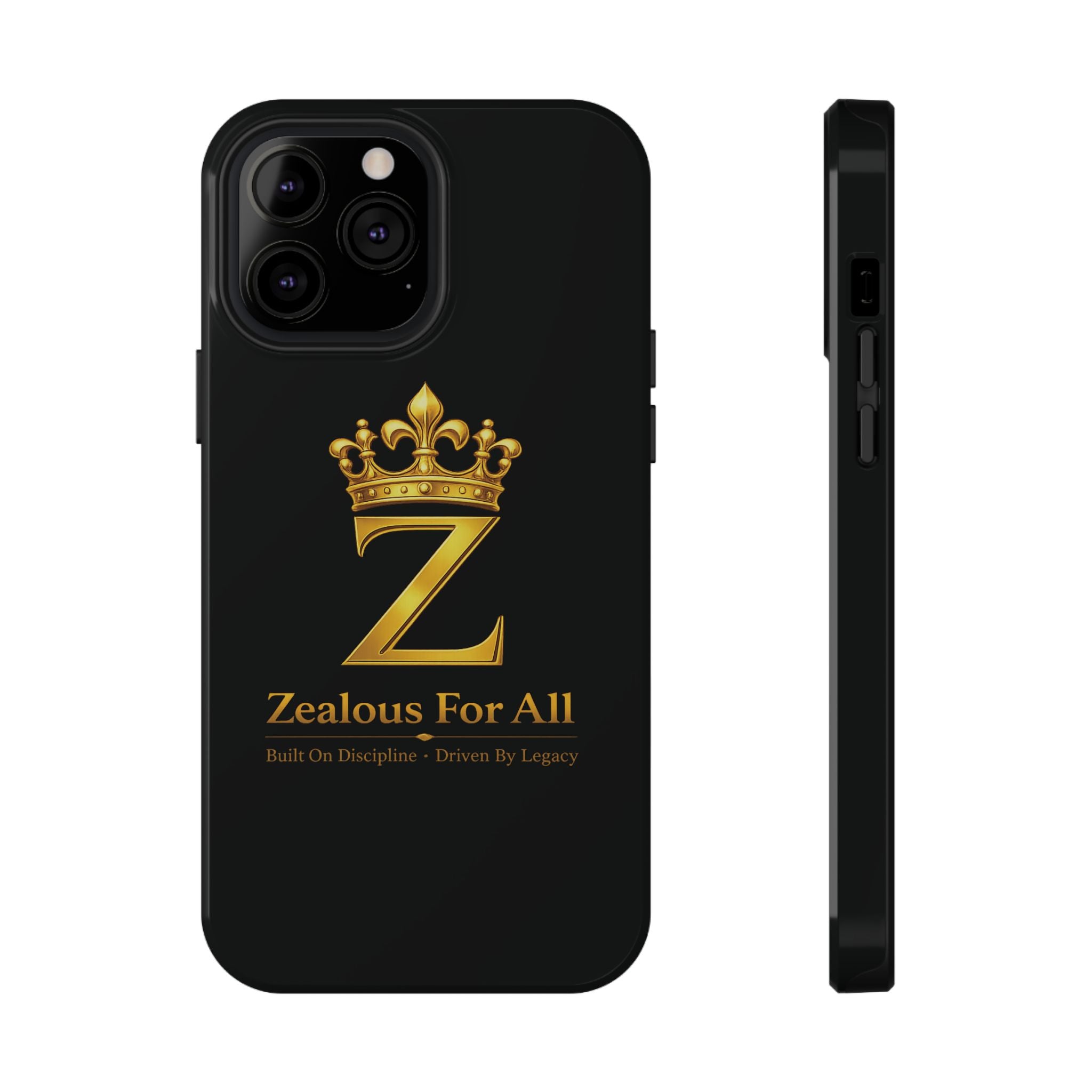 ZFA Phone Case  — "Zealous For All" Gold Crown Impact-Resistant Case Printify