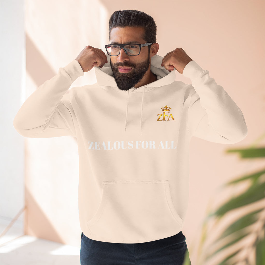 ZFA Premium Hoodie (White Words) Printify