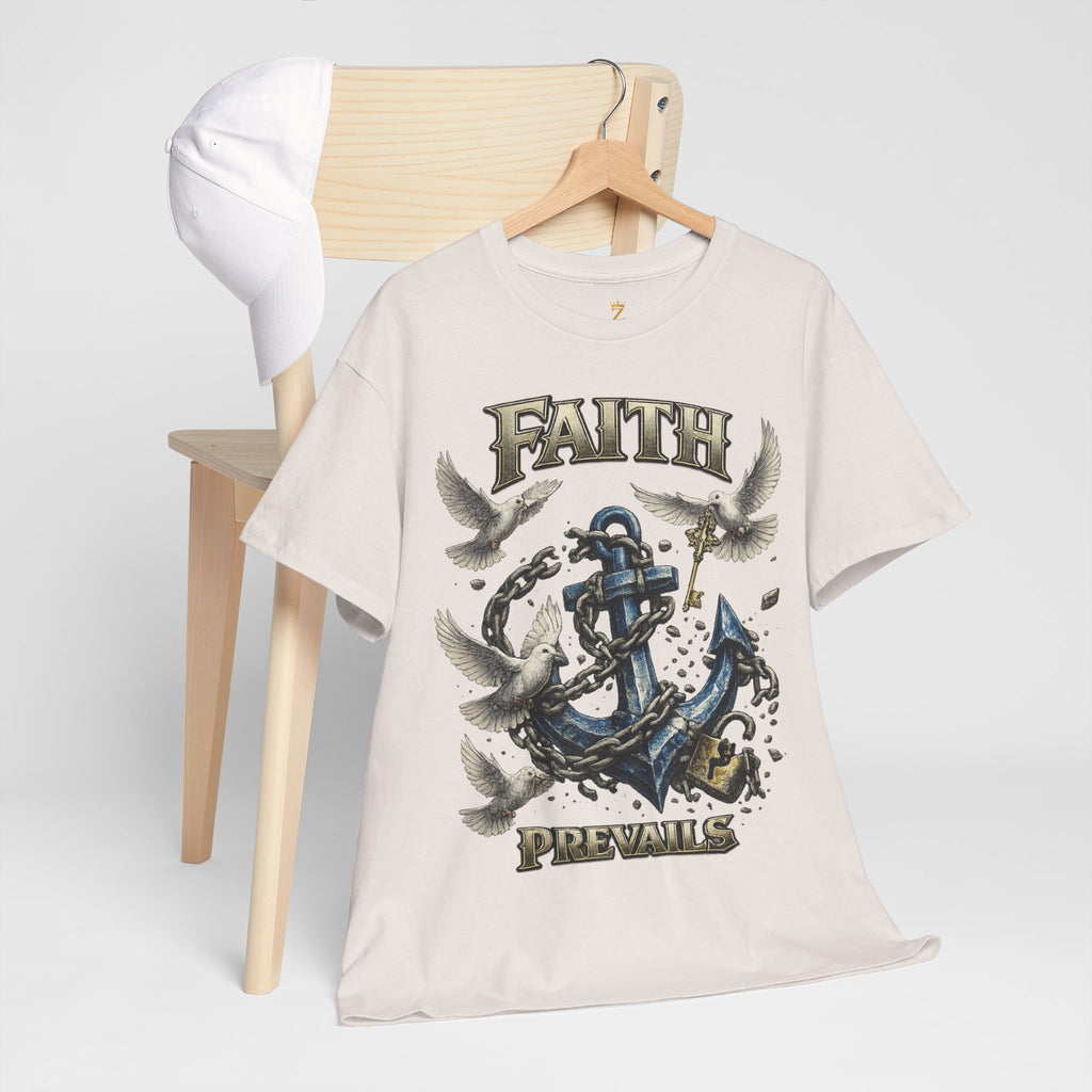 Adult Faith Prevails T‑Shirt (Blue Anchor) Printify