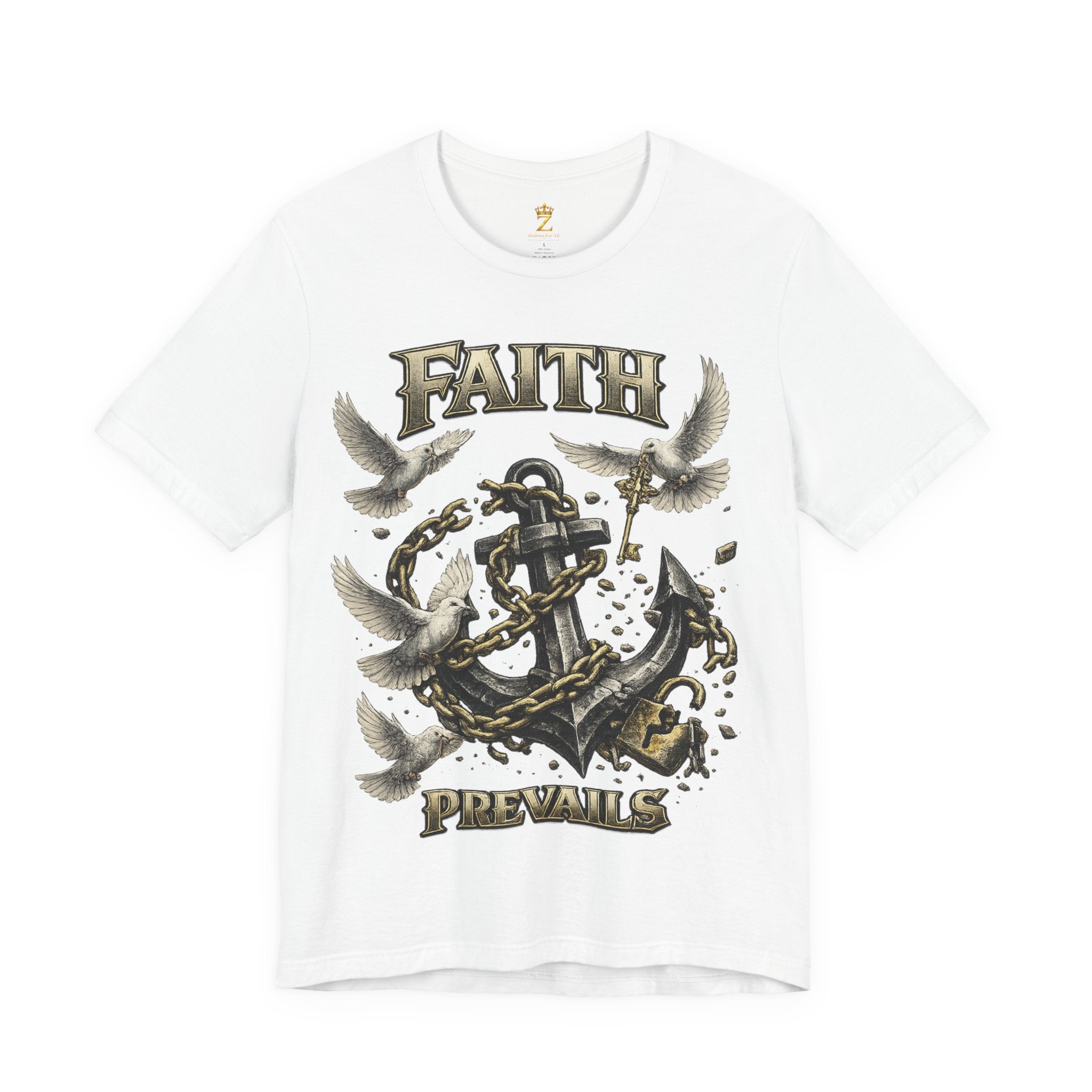 Faith Prevails T‑Shirt (Black Anchor) Printify