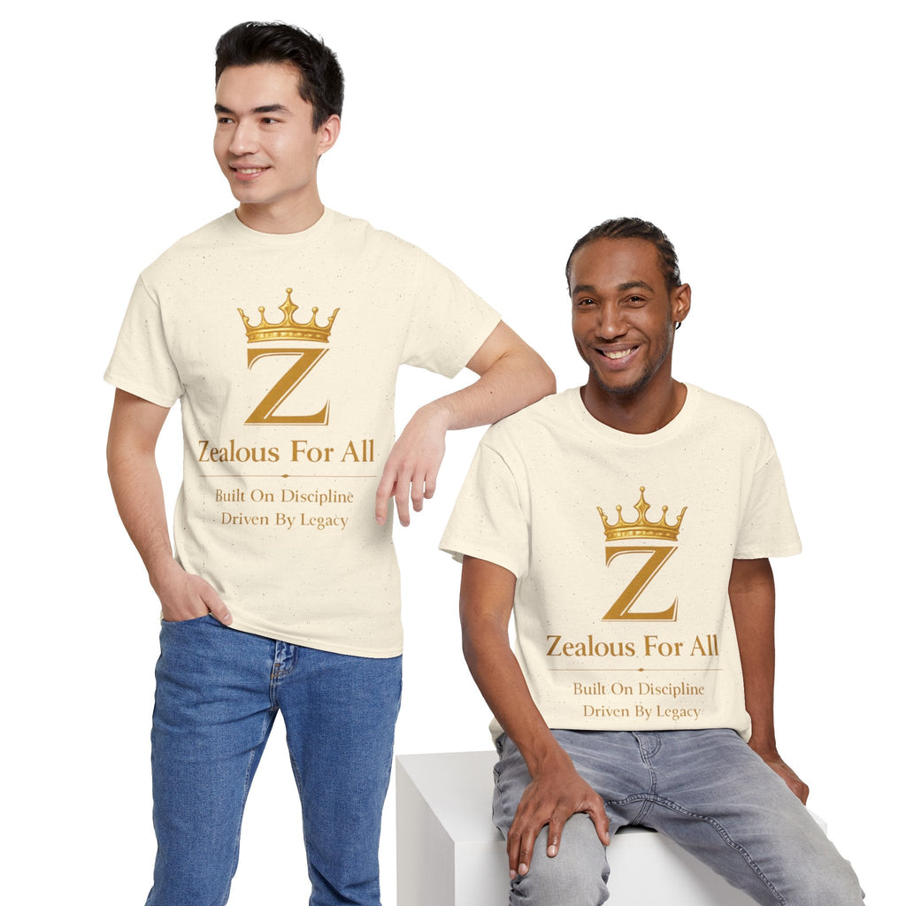 Unisex Zealous For All T-Shirt (Gold Logo) Printify