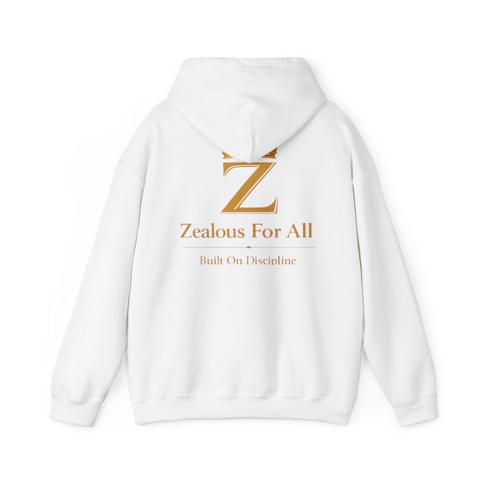 Zealous For All Hoodie — Gold Front Logo Sweatshirt - Zealous For All