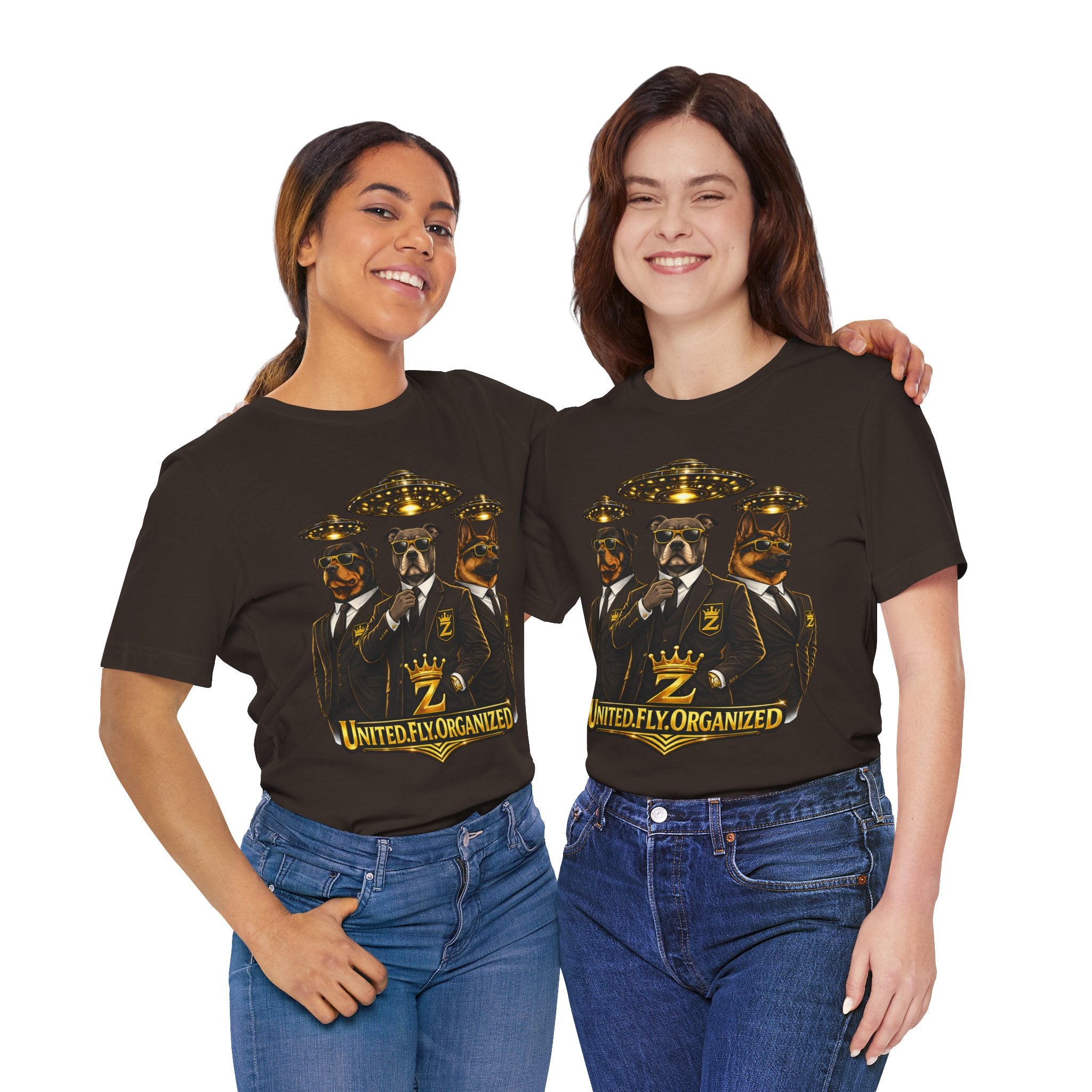 COMING SOON... United. Fly. Organized. Graphic Tee (Gold) Printify