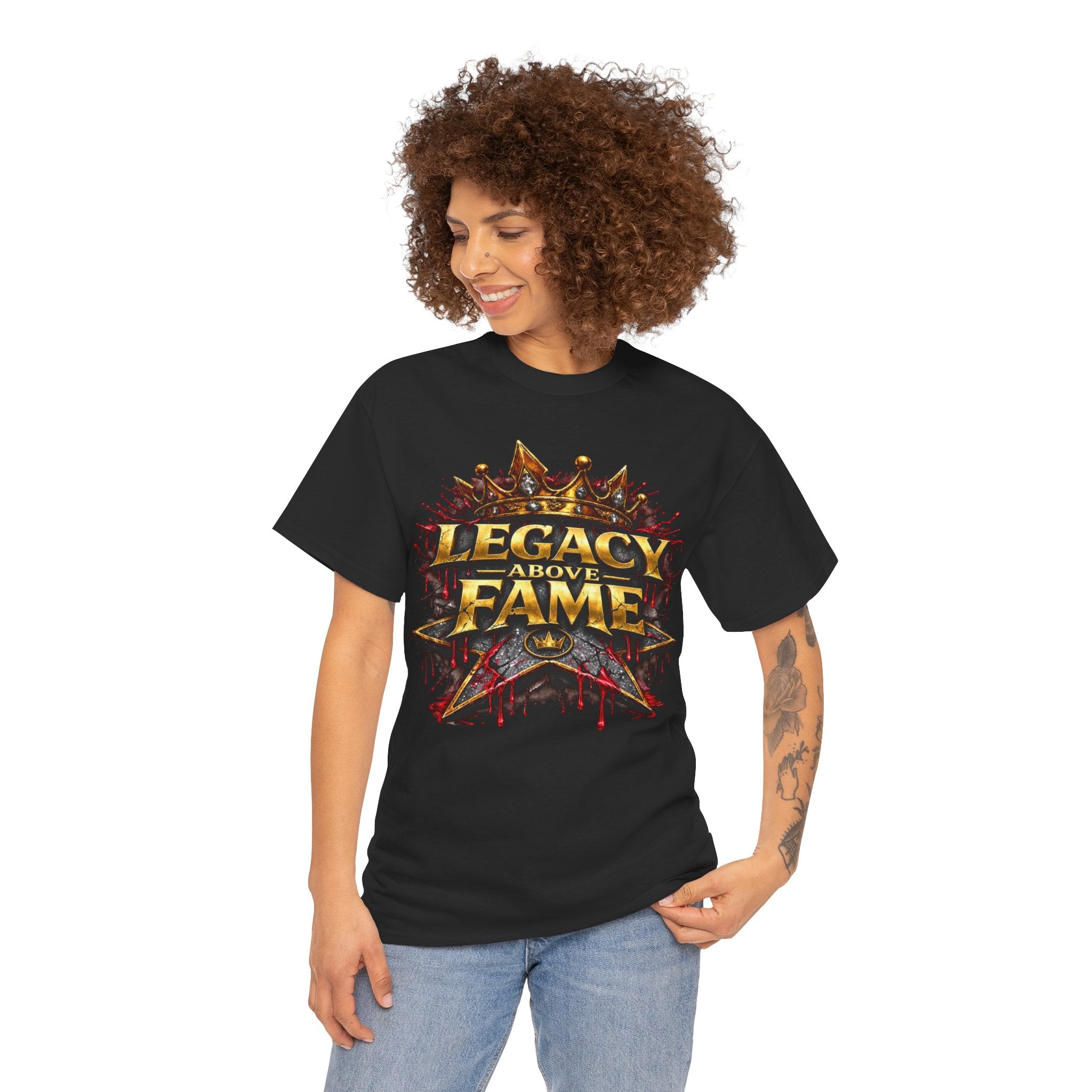 Adult Legacy Above Fame Graphic T-Shirt (Red Drip) - Zealous For All