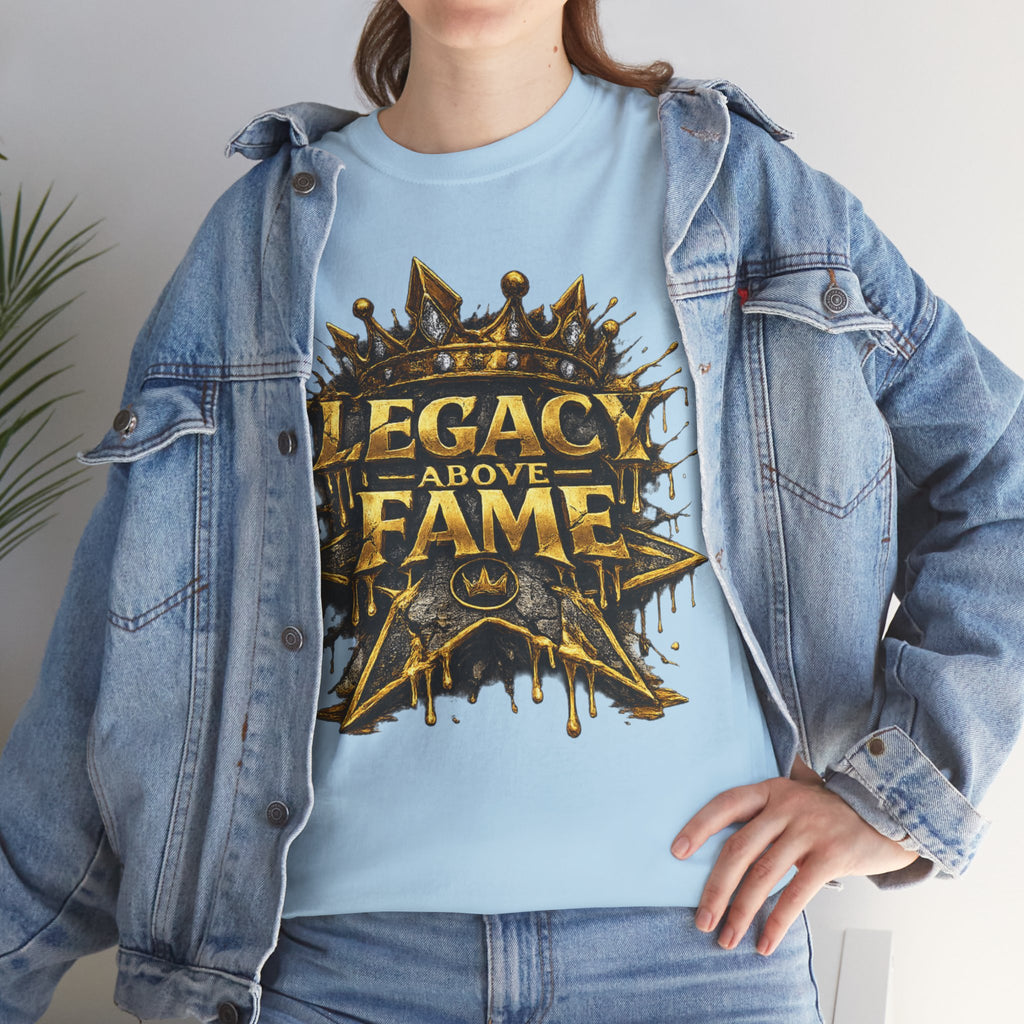 Adult Legacy Above Fame Graphic T-Shirt (Gold Drip) - Zealous For All