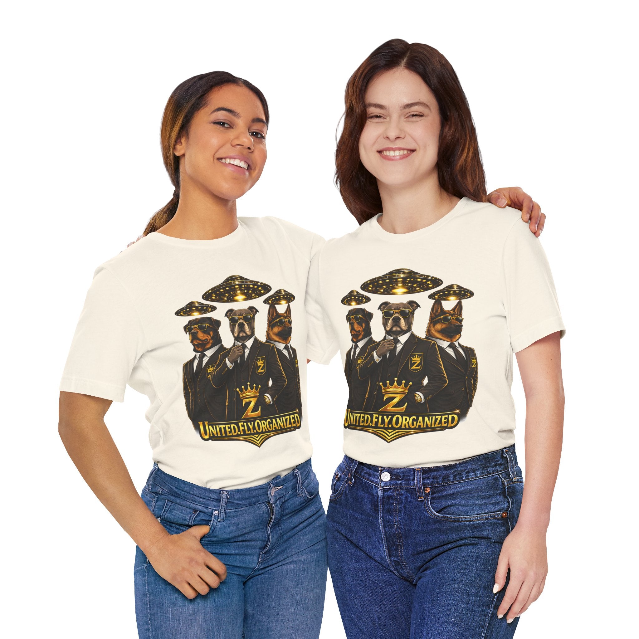 COMING SOON... United. Fly. Organized. Graphic Tee (Gold) Printify