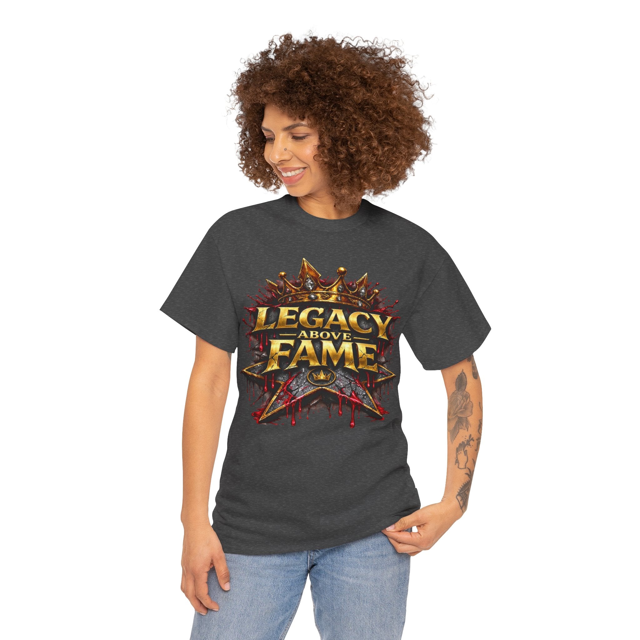 Adult Legacy Above Fame Graphic T-Shirt (Red Drip) - Zealous For All