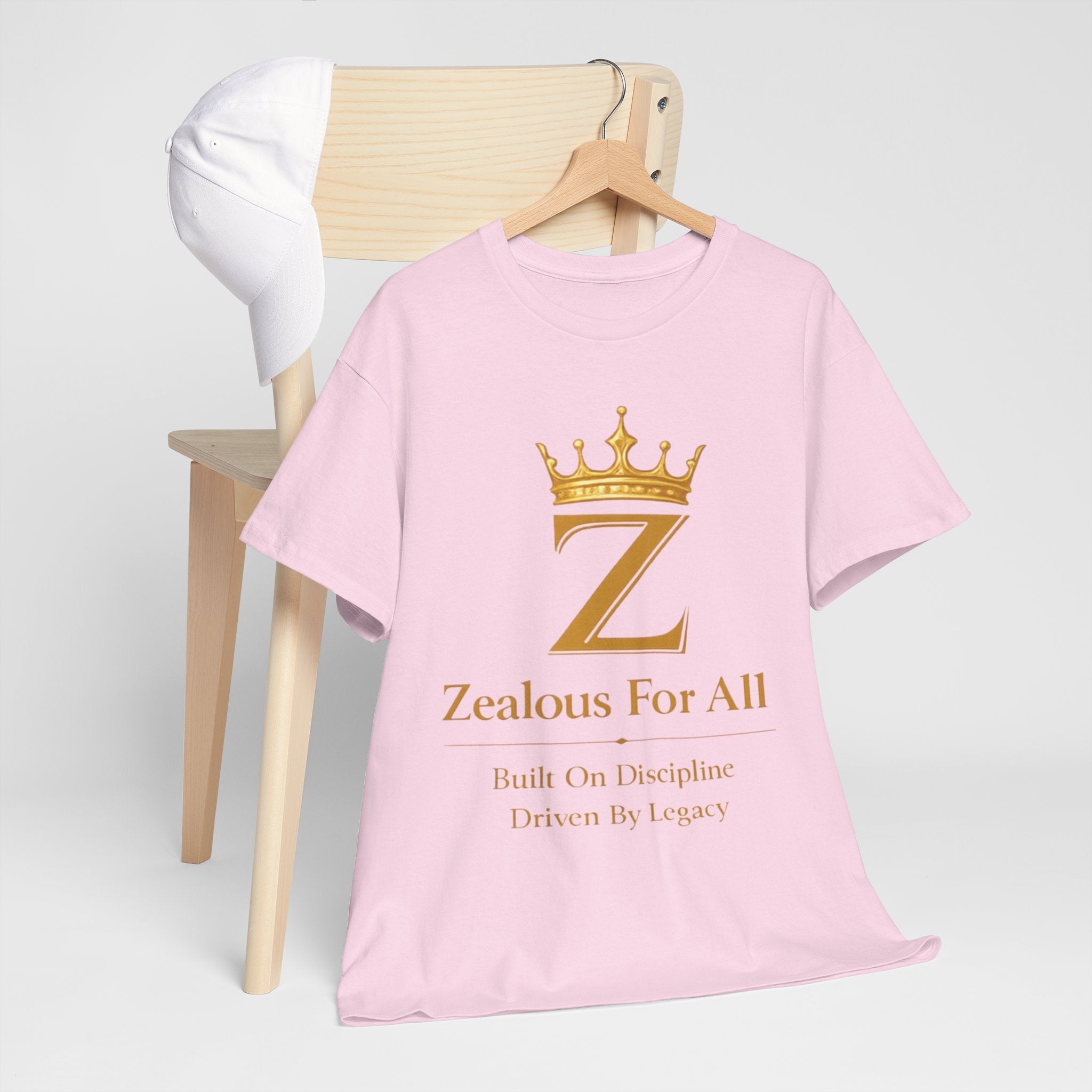 Unisex Zealous For All T-Shirt (Gold Logo) Printify
