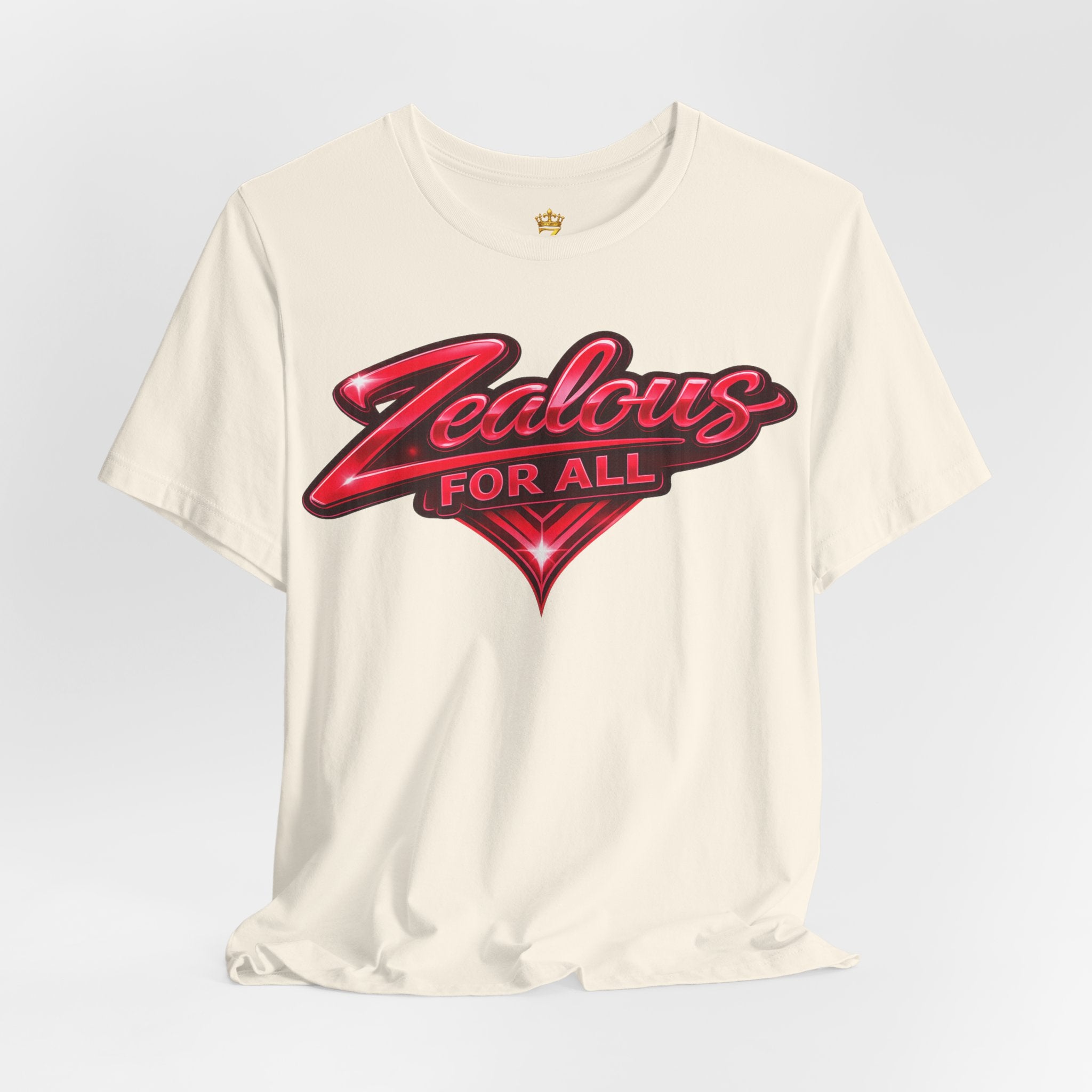 Zealous For All Graphic T-Shirt (Red Logo) Printify