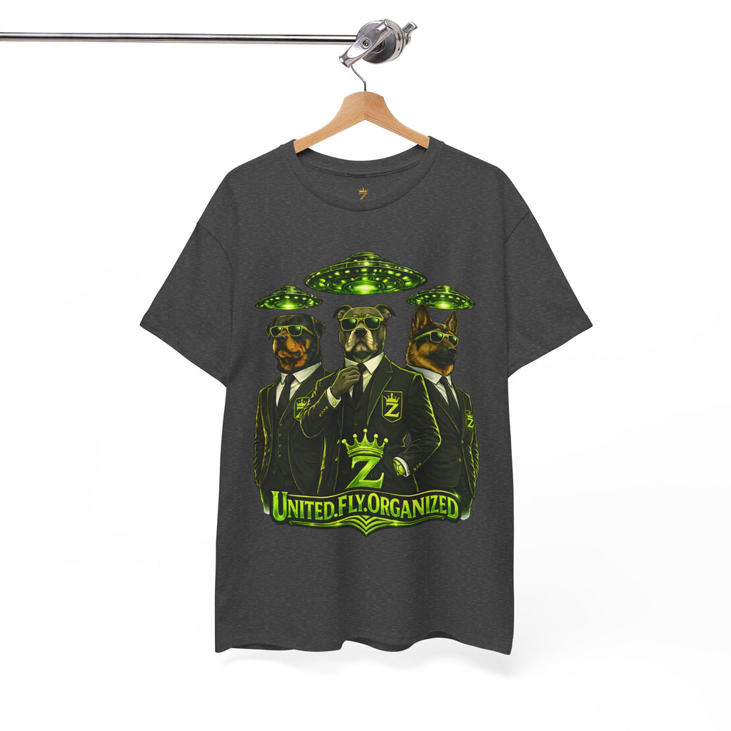 Adult "United. Fly. Organized." Graphic Tee (Lime Green) Printify