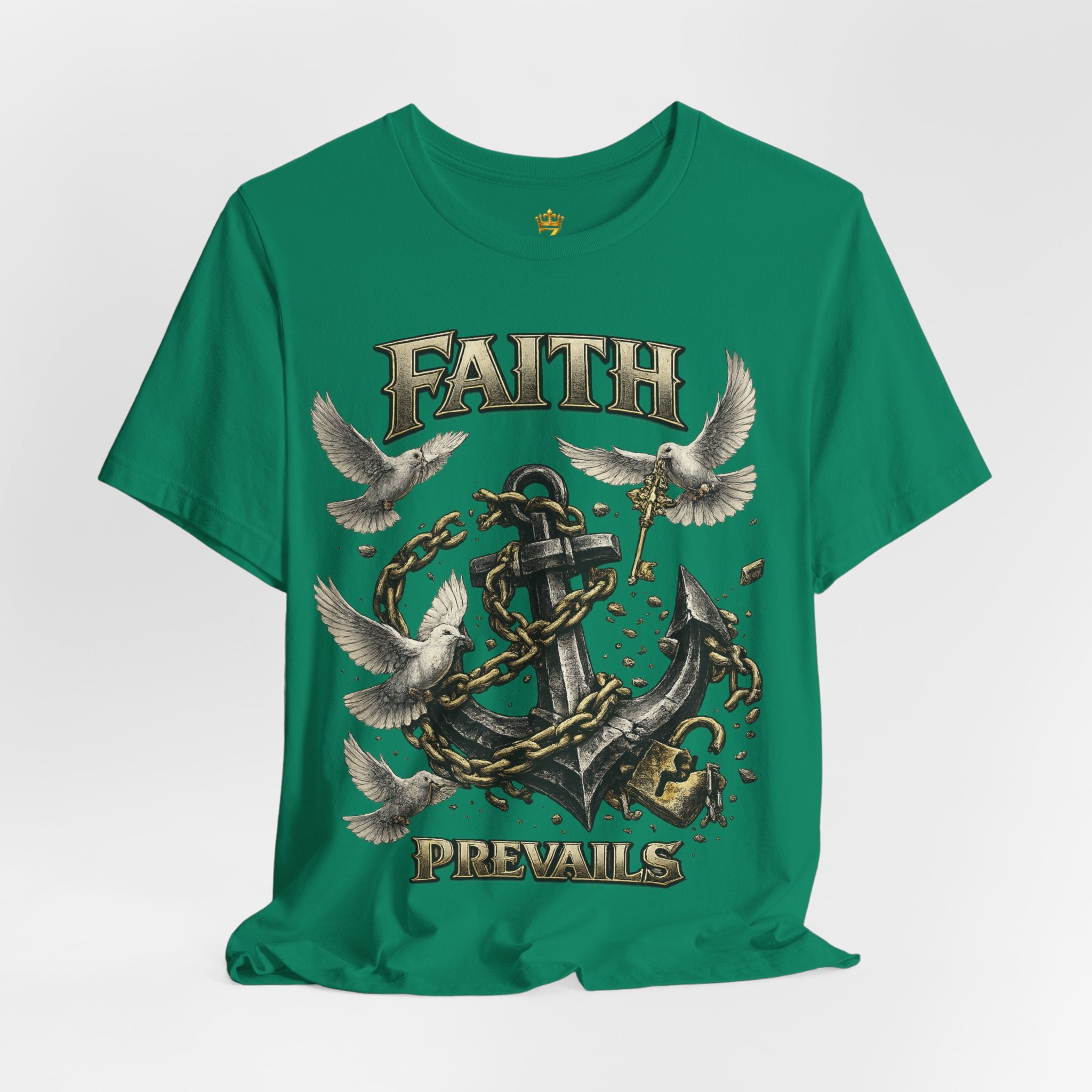 Faith Prevails T‑Shirt (Black Anchor) Printify