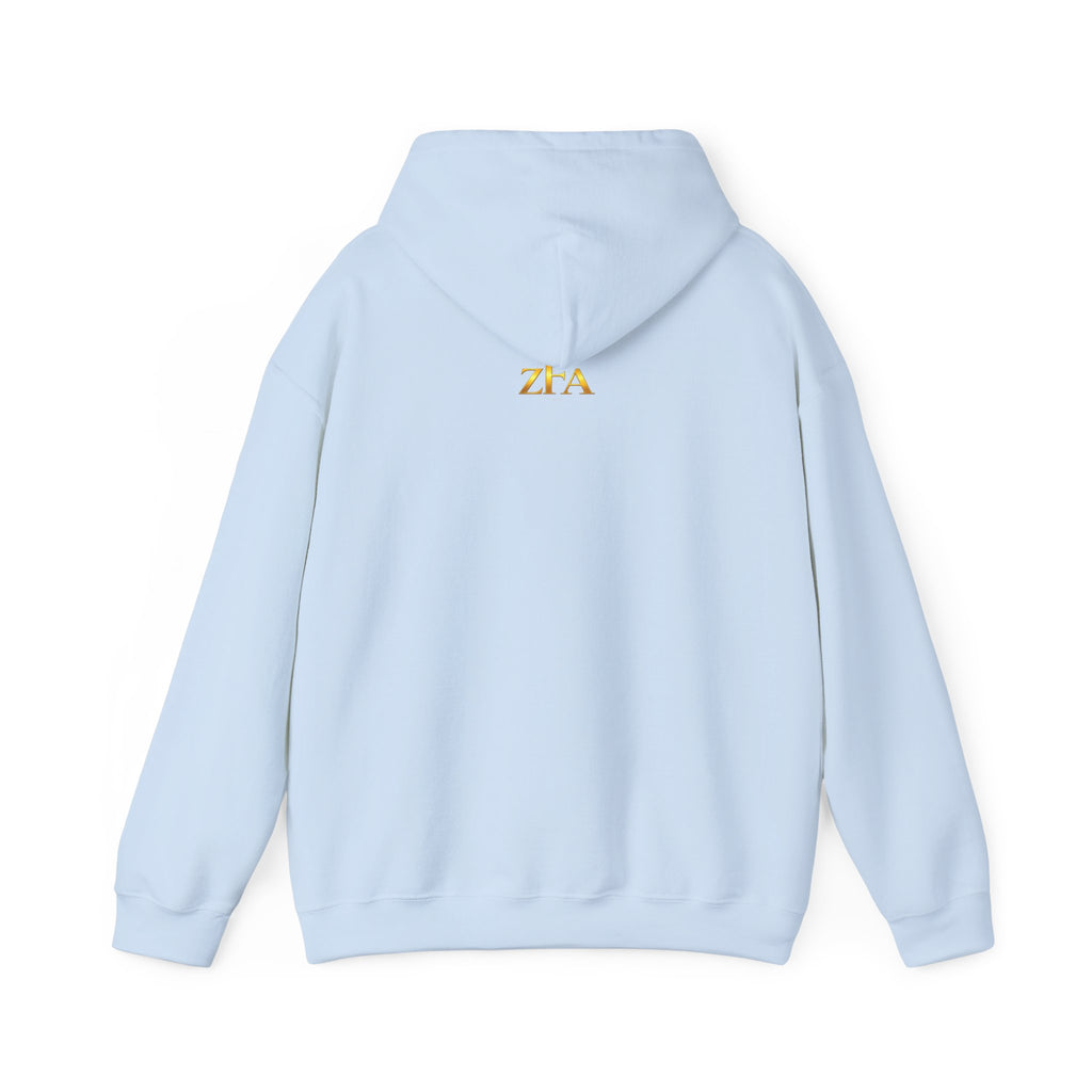 Zealous For All Hoodie — Gold Logo Printify