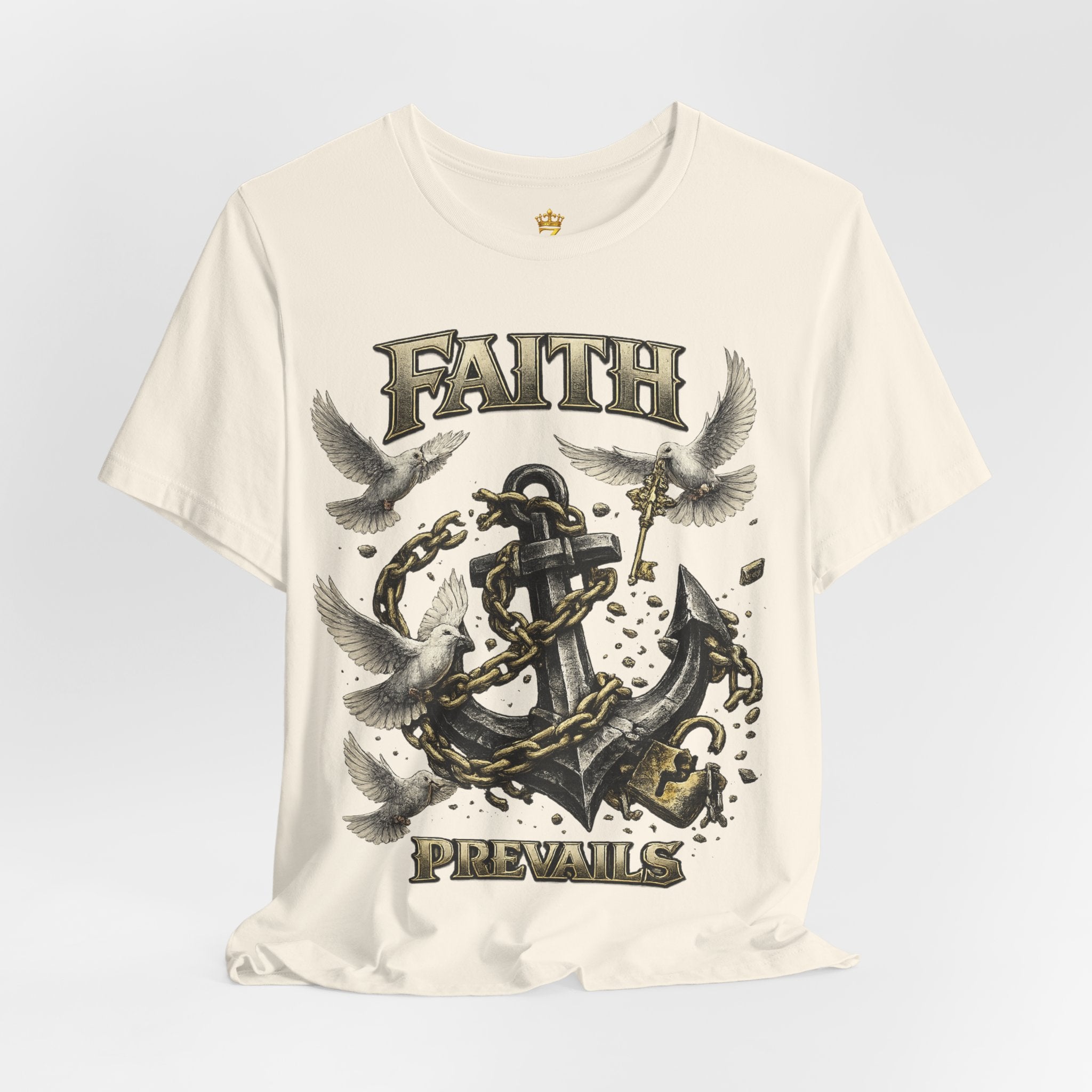 Faith Prevails T‑Shirt (Black Anchor) Printify