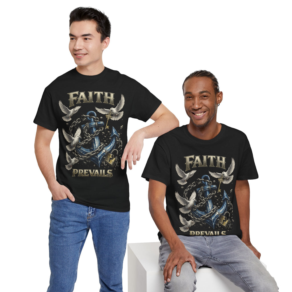 Adult Faith Prevails T‑Shirt (Blue Anchor) Printify