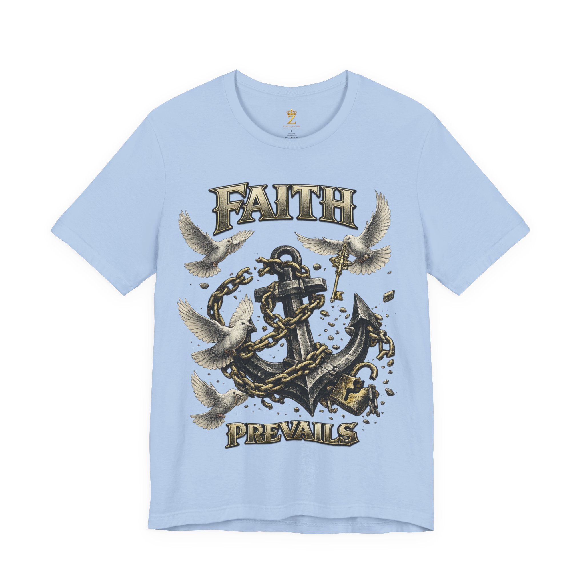 Faith Prevails T‑Shirt (Black Anchor) Printify