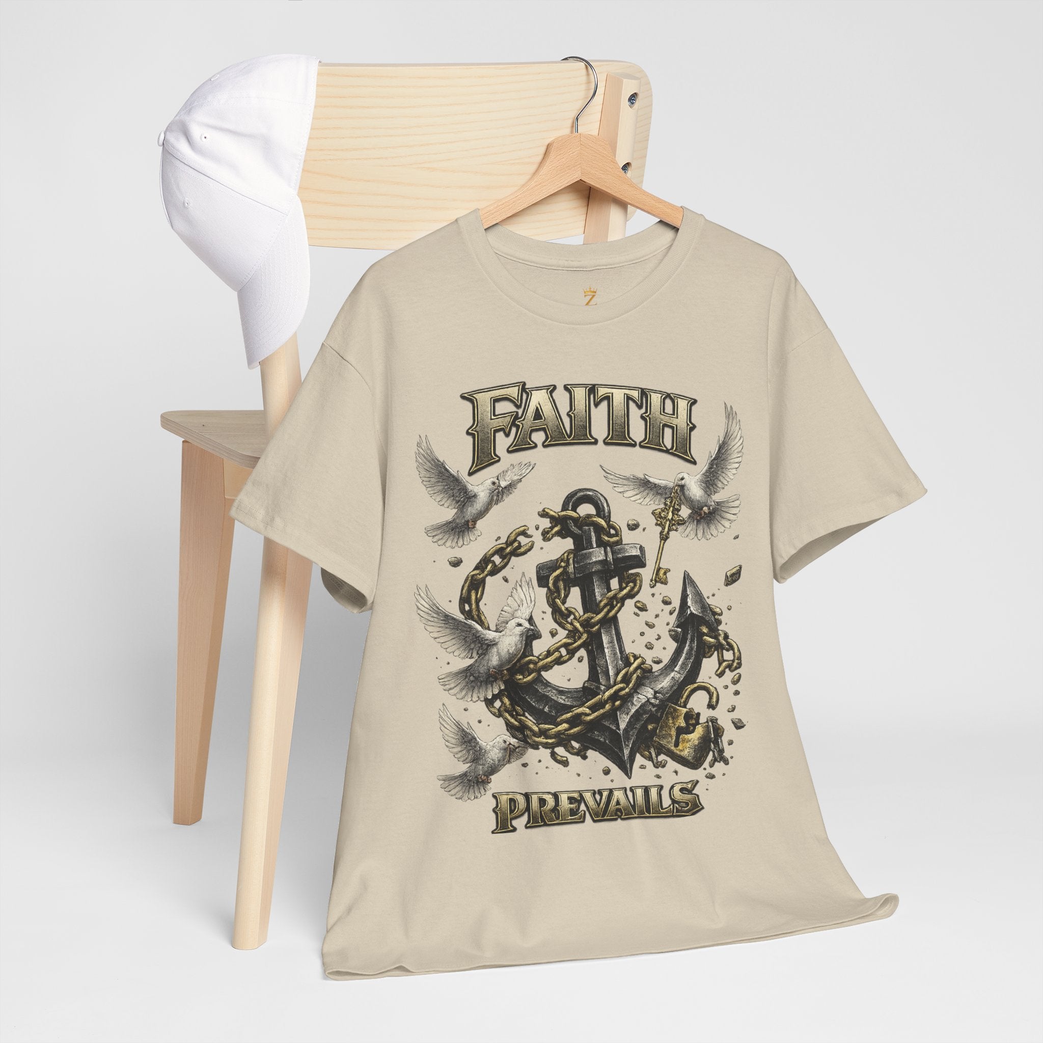 Adult Faith Prevails T‑Shirt (Black Anchor) Printify