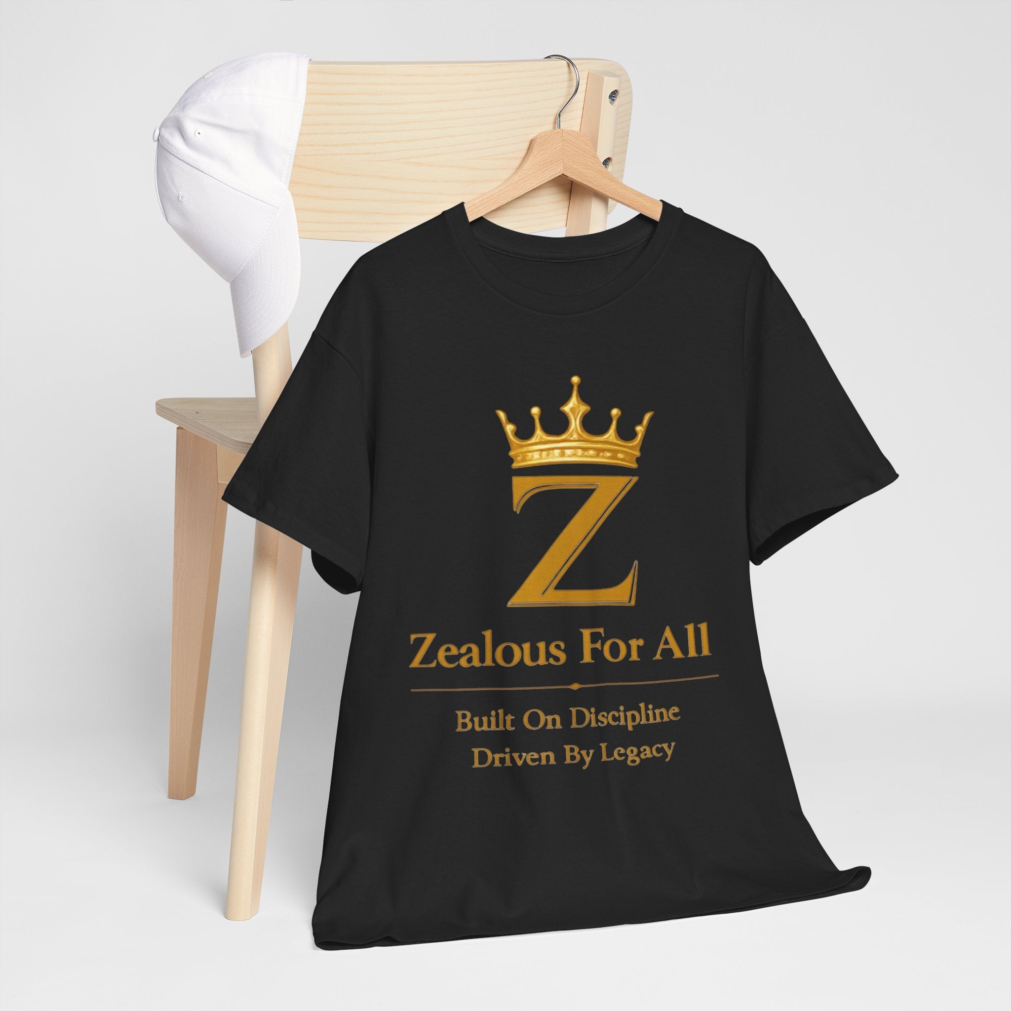 Unisex Zealous For All T-Shirt (Gold Logo) Printify