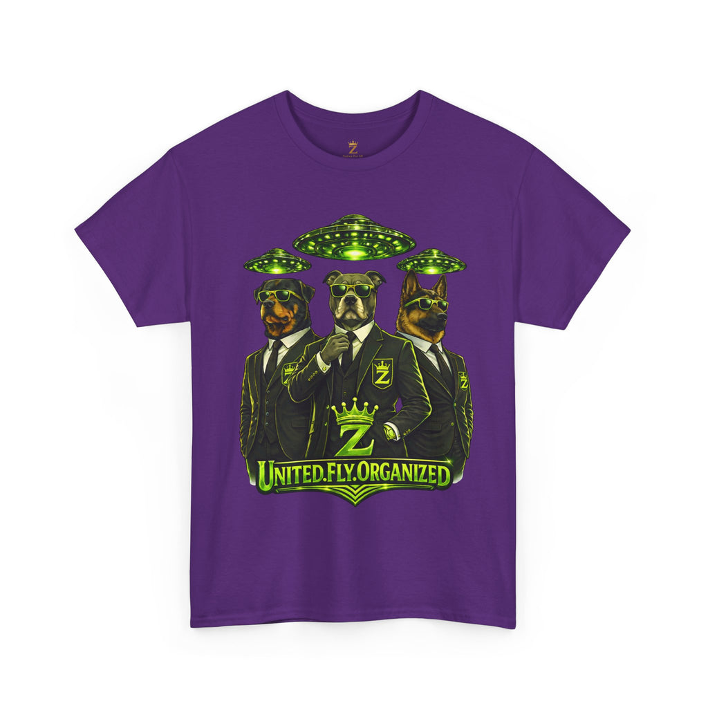 Adult "United. Fly. Organized." Graphic Tee (Lime Green) Printify