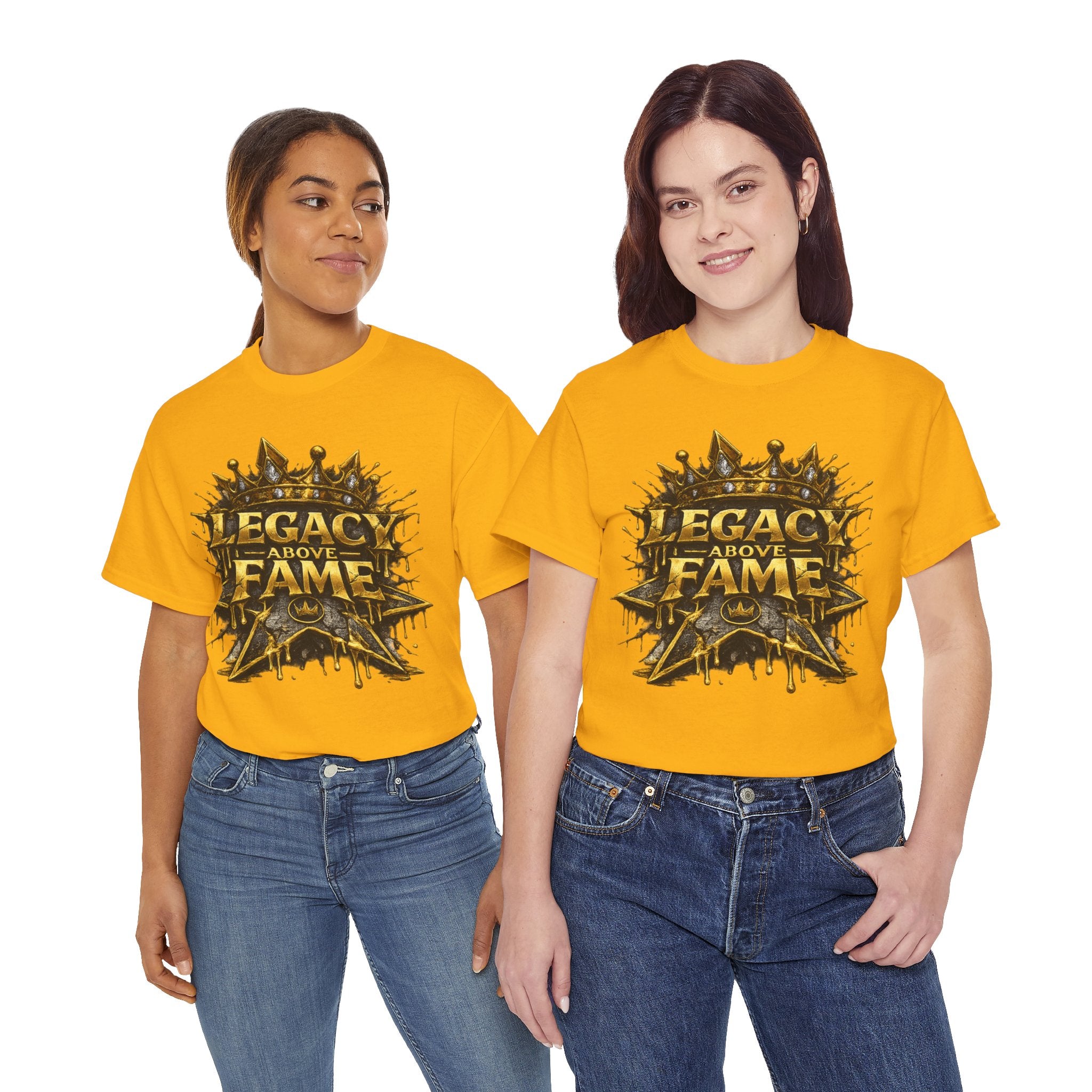 Adult Legacy Above Fame Graphic T-Shirt (Gold Drip) - Zealous For All