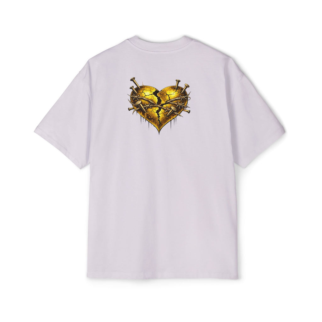 Oversized Discipline Over Emotions Graphic Tee (Gold Heart) Printify