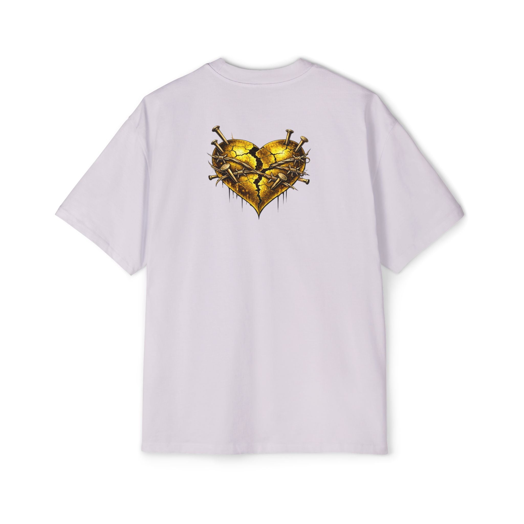 Oversized Discipline Over Emotions Graphic Tee (Gold Heart) Printify
