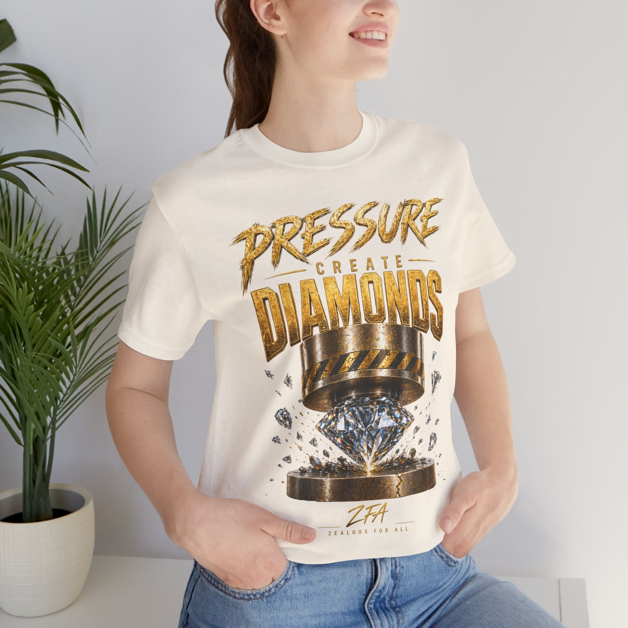 Pressure Create Diamonds T-Shirt — Motivational Graphic Tee