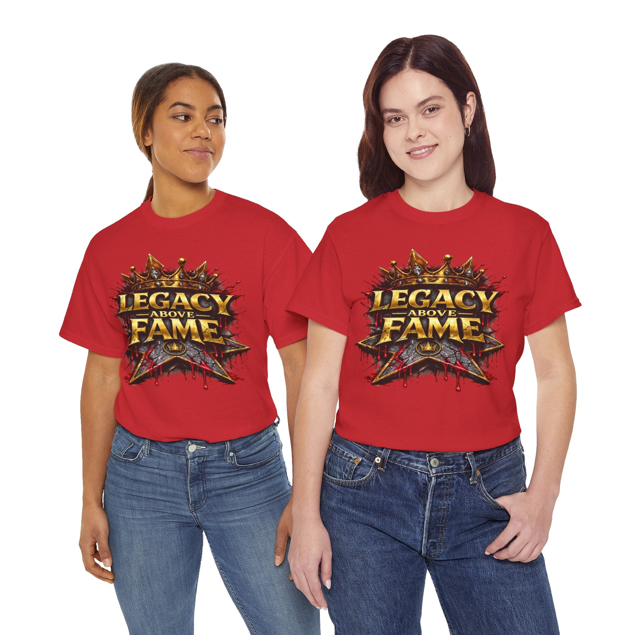 Adult Legacy Above Fame Graphic T-Shirt (Red Drip) - Zealous For All