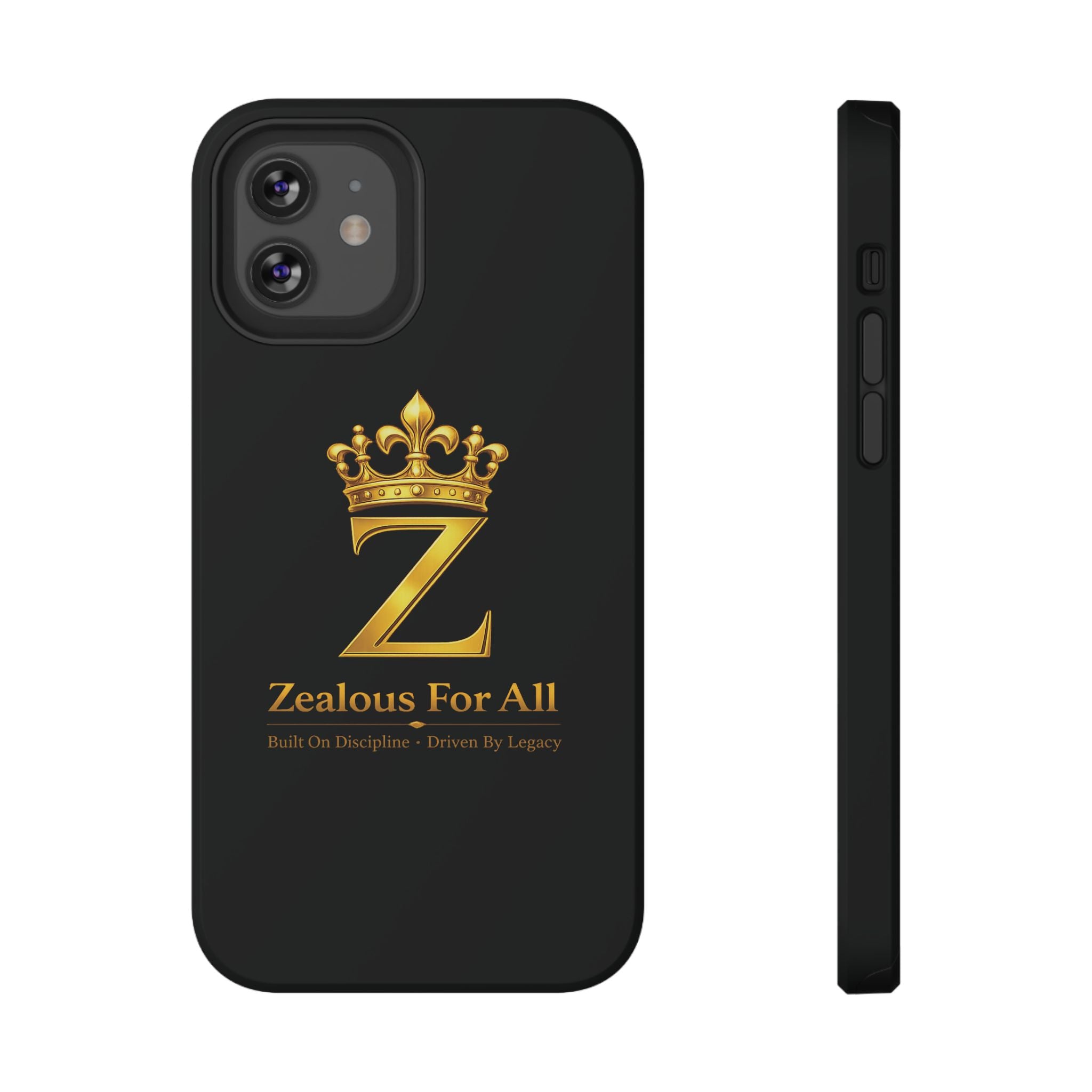 ZFA Phone Case  — "Zealous For All" Gold Crown Impact-Resistant Case Printify