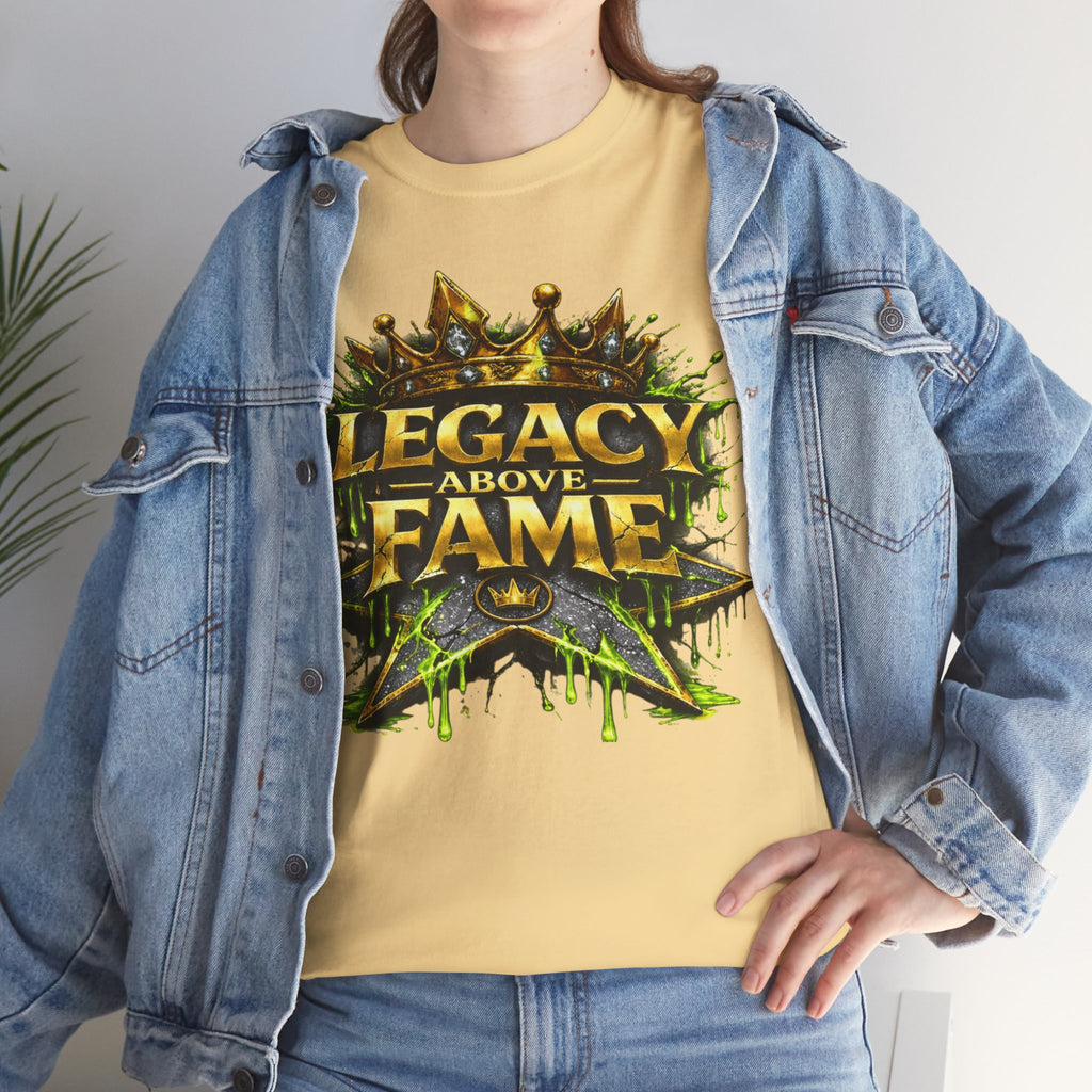 Adult Legacy Above Fame Graphic T-Shirt (Lime Green Drip) - Zealous For All