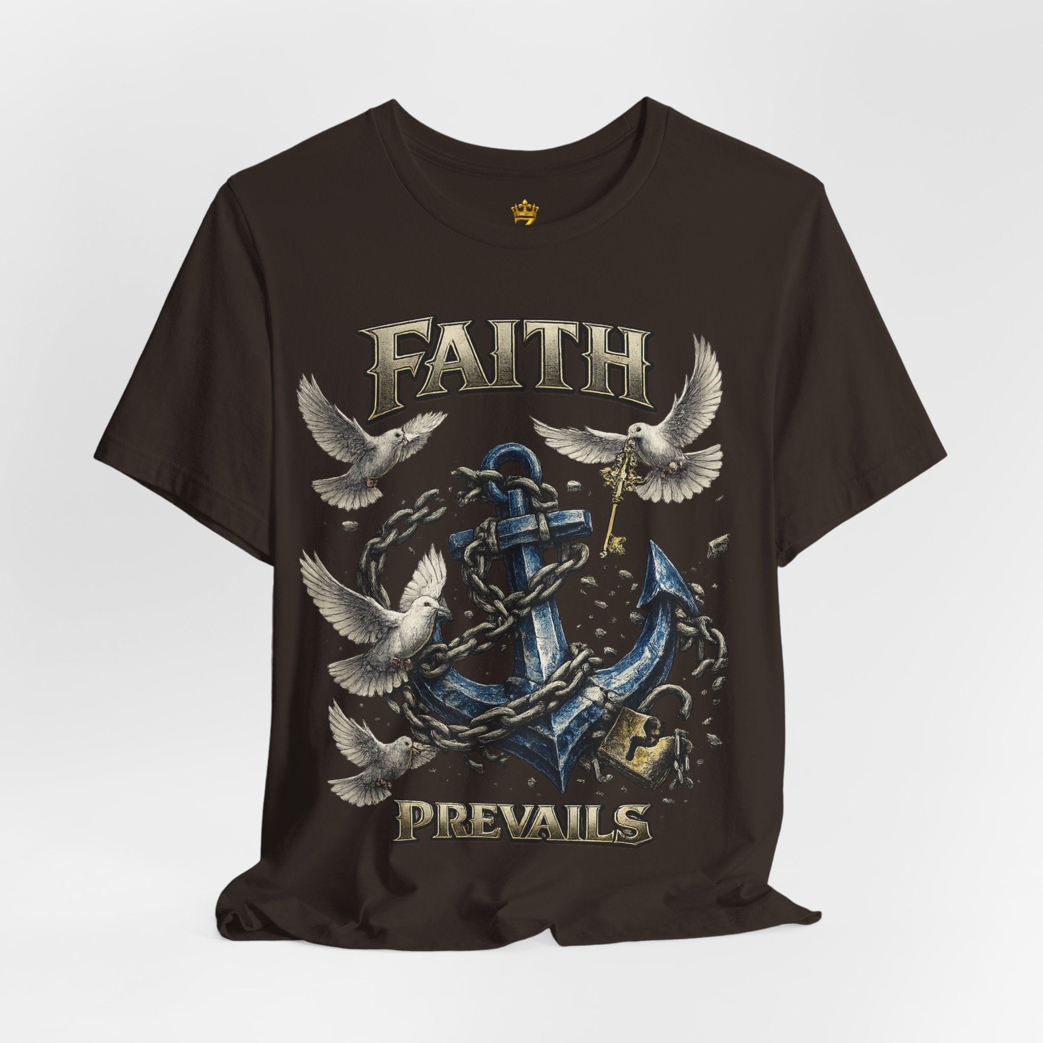Faith Prevails T‑Shirt (Blue Anchor) Printify