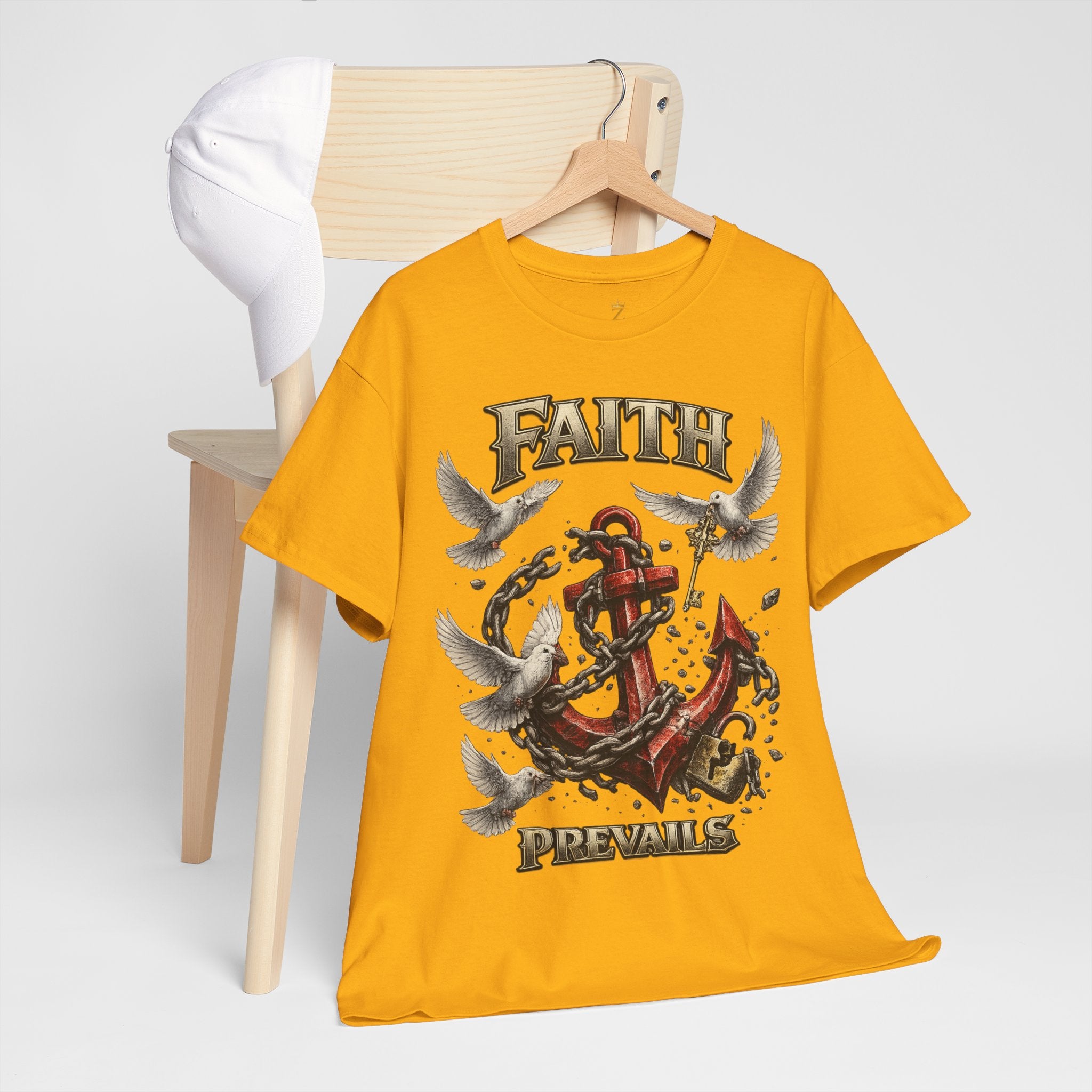 Adult Faith Prevails T‑Shirt (Red Anchor) Printify