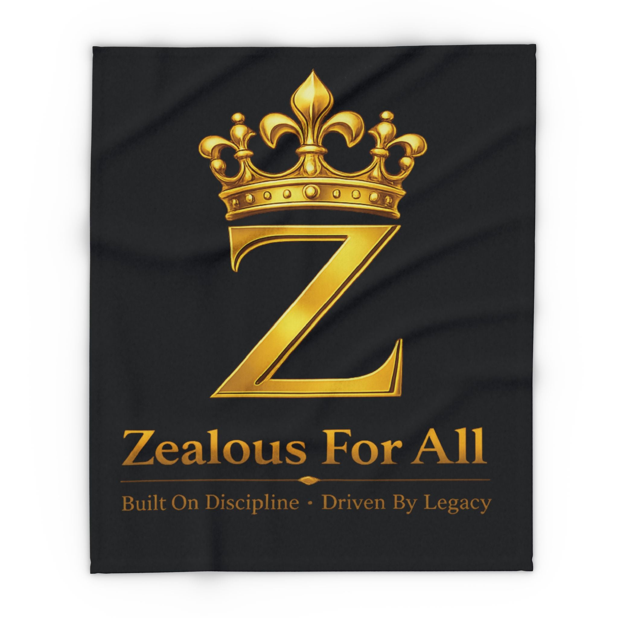 ZFA Throw Blanket — Black Arctic Fleece Blanket Printify