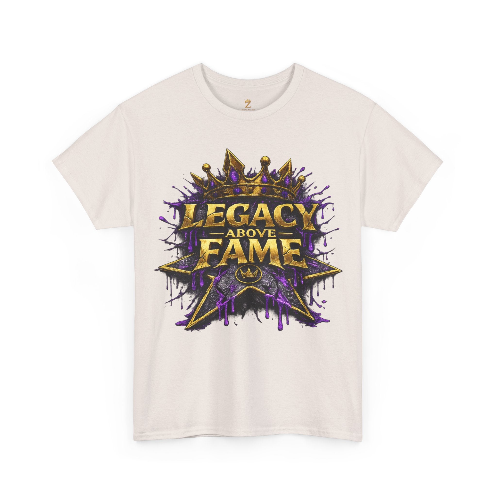 Adult Legacy Above Fame Graphic T-Shirt (Purple Drip) - Zealous For All